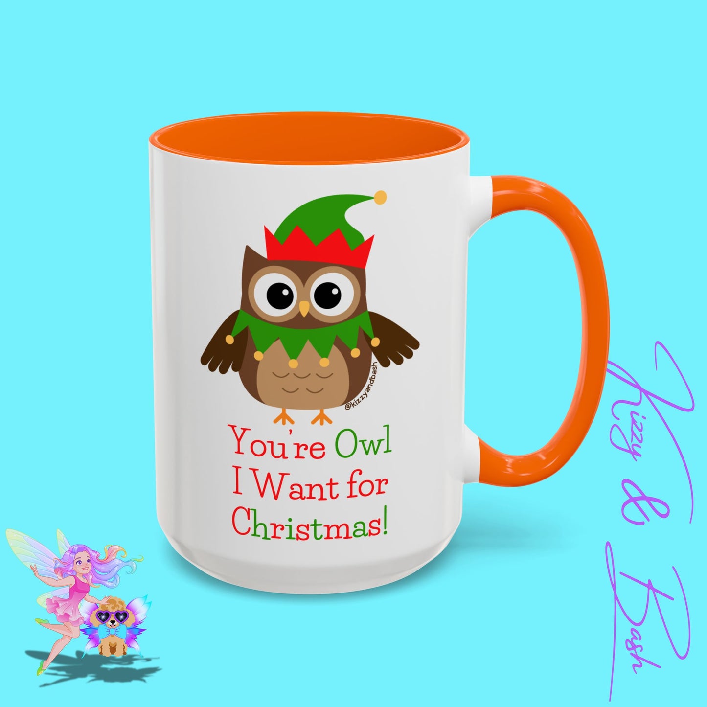 Perfect Christmas Mug for Owl Lovers Coffee Mug Unique Gift for Owl Fans Fun Christmas Mug Cute Christmas Mug for Bird Lovers You're Owl I Want for Christmas You're All I Want for Christmas Accent Coffee Mug - 11, 15oz