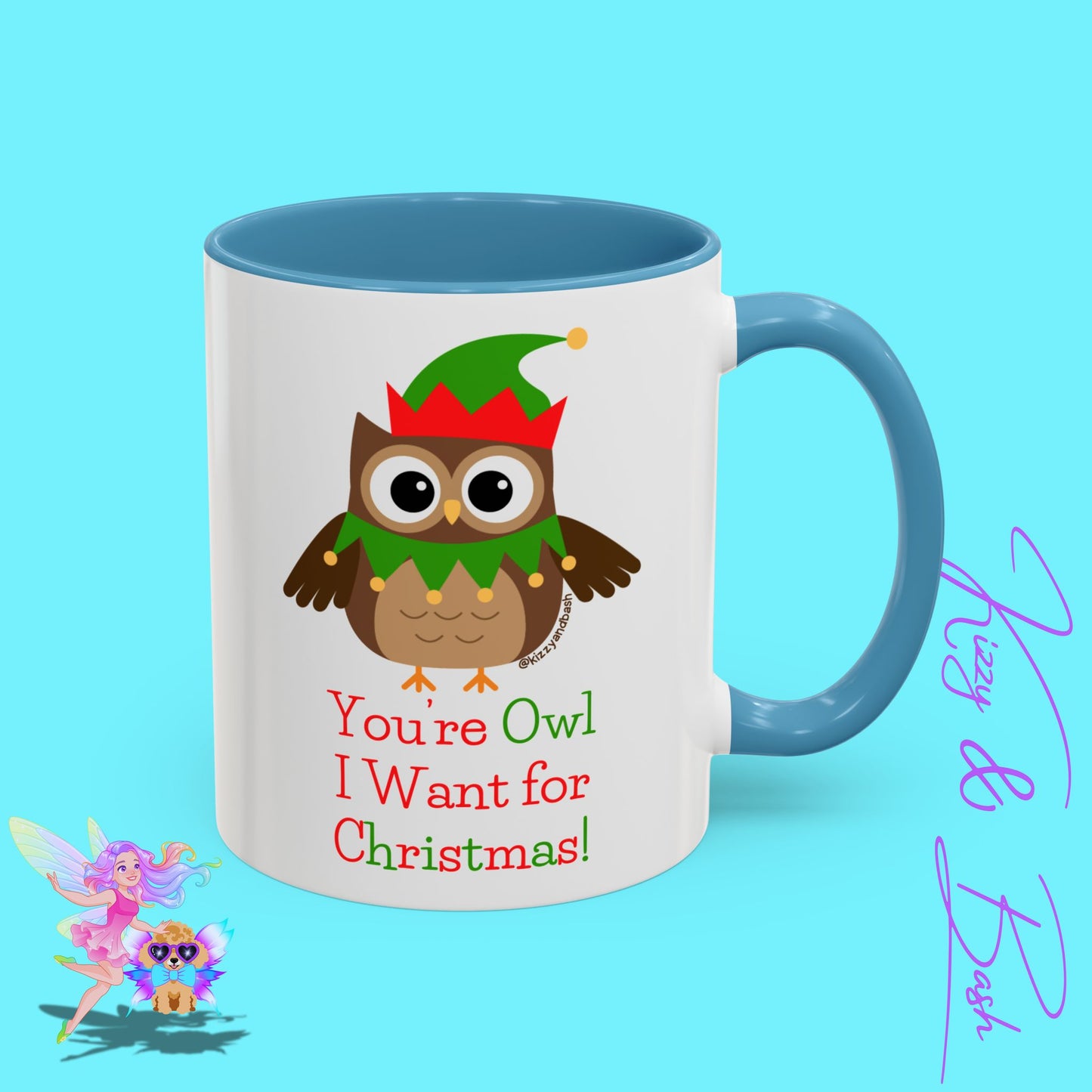 Perfect Christmas Mug for Owl Lovers Coffee Mug Unique Gift for Owl Fans Fun Christmas Mug Cute Christmas Mug for Bird Lovers You're Owl I Want for Christmas You're All I Want for Christmas Accent Coffee Mug - 11, 15oz