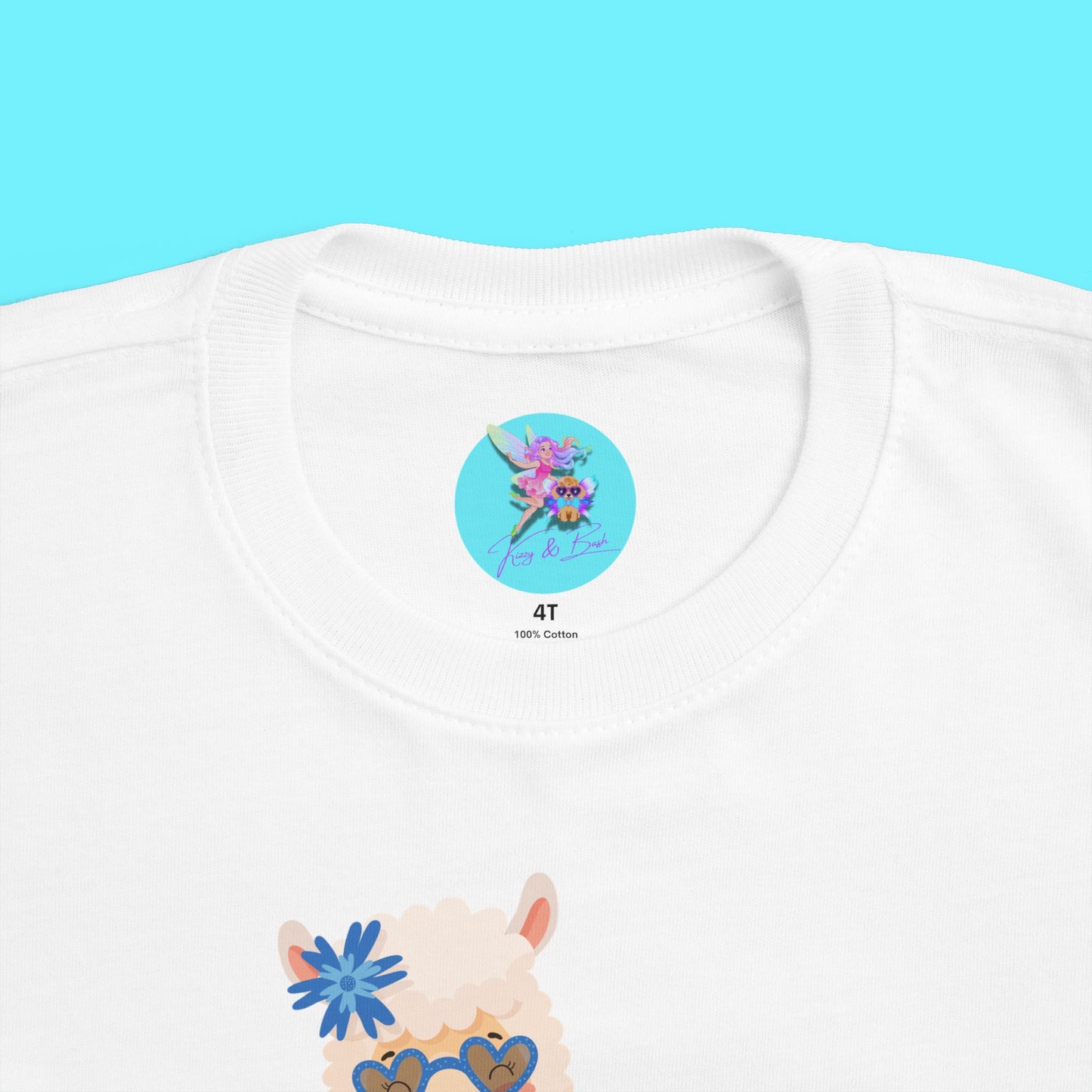 All Drama Llama T-Shirt for Toddlers Funny Animal Shirt for Her Fun Gift for Llama Lovers Kawaii Llama Shirt Funny Farm Animal Tee Cute and Sassy Animal Graphic Tee for Toddler's Fine Jersey Tee