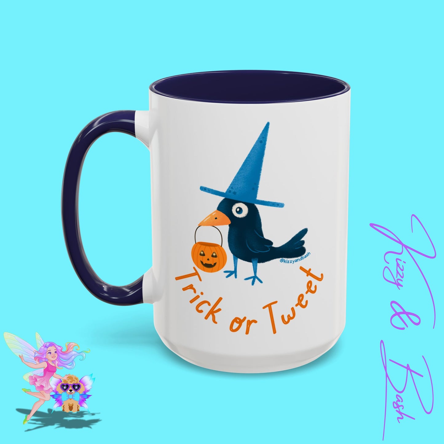 Funny Halloween Mug Punny Halloween Coffee Mug Black Bird Trick-or-Tweet Pun Perfect Gift for Bird Lovers Cute Halloween Gift for Teachers Ultimate Raven Lovers Mug Trick-or-Treat Accent Coffee Mug - 11, 15oz