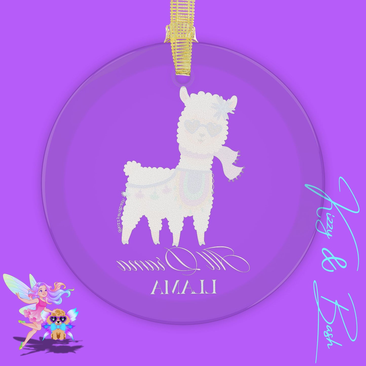 Funny Llama Christmas Ornament Lllama Glass Ornament Unique Christmas Gift All Drama Llama Holiday Ornament Cute Llama Gift Idea