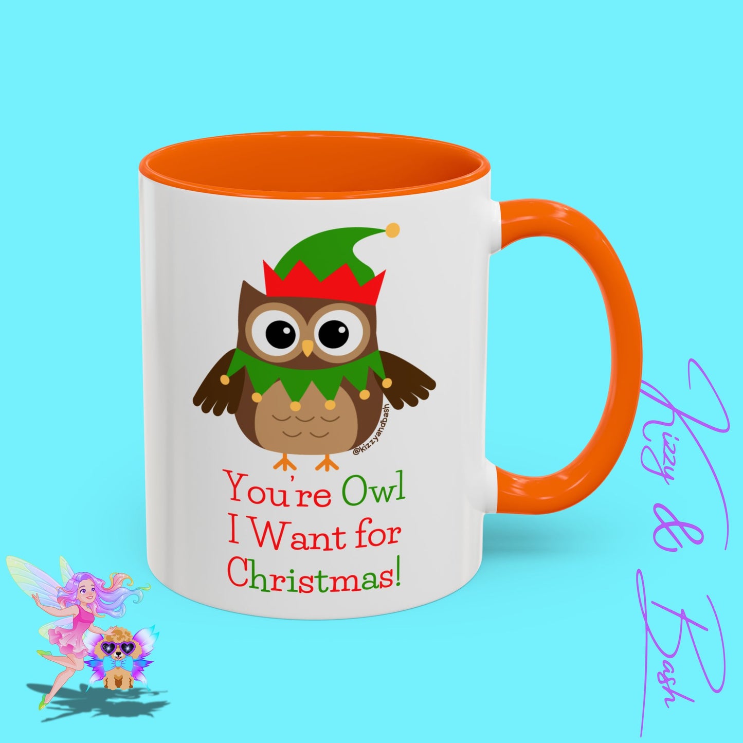 Perfect Christmas Mug for Owl Lovers Coffee Mug Unique Gift for Owl Fans Fun Christmas Mug Cute Christmas Mug for Bird Lovers You're Owl I Want for Christmas You're All I Want for Christmas Accent Coffee Mug - 11, 15oz