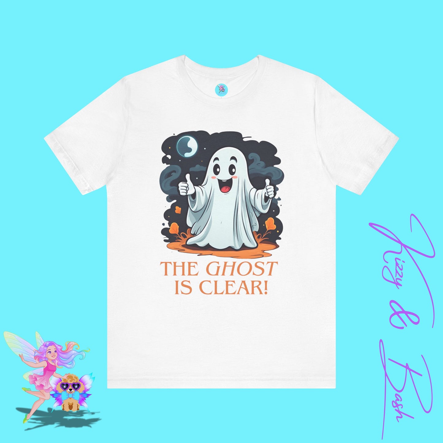 The Ghost is Clear T-Shirt Funny Halloween Ghost Tee Halloween Pun Shirt Unique Halloween Gift Silly Halloween Shirt for Friends & Family Paranormal Ghost Hunter Shirt Adult Unisex Jersey Short Sleeve Tee