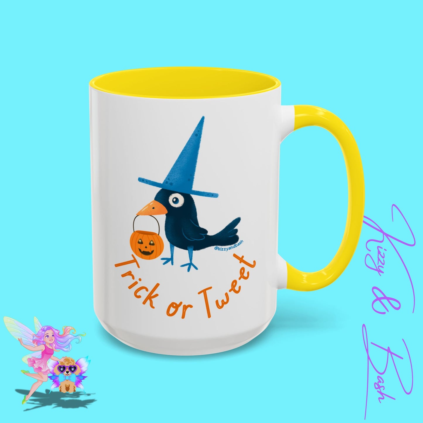 Funny Halloween Mug Punny Halloween Coffee Mug Black Bird Trick-or-Tweet Pun Perfect Gift for Bird Lovers Cute Halloween Gift for Teachers Ultimate Raven Lovers Mug Trick-or-Treat Accent Coffee Mug - 11, 15oz