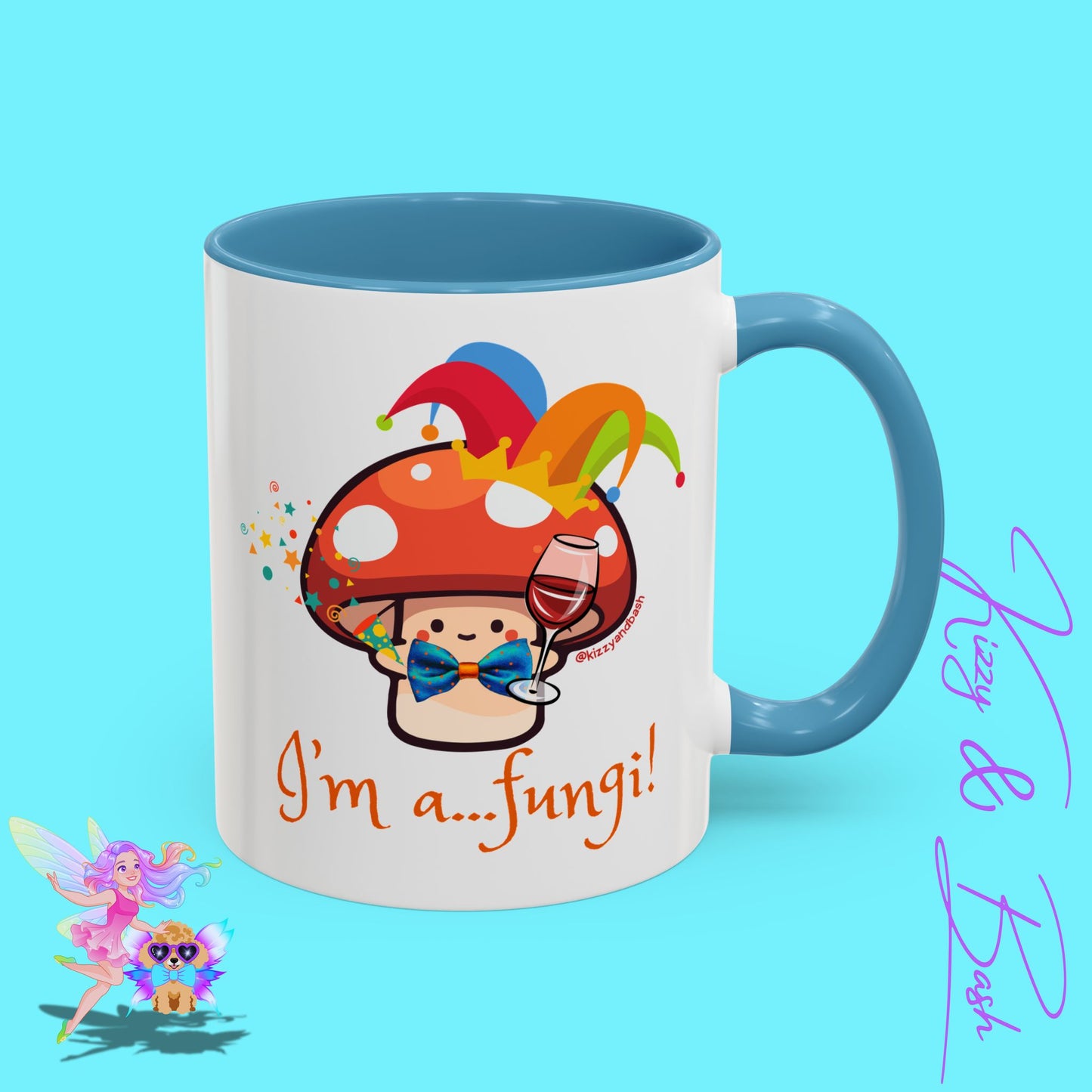 Funny Mushroom Coffee Mug for Him or Her Life of the Party Gift Idea Party Mushroom Mug Wine Lover Mug Fun Mushroom Pun Mug I'm a Fungi Accent Coffee Mug - 11, 15oz