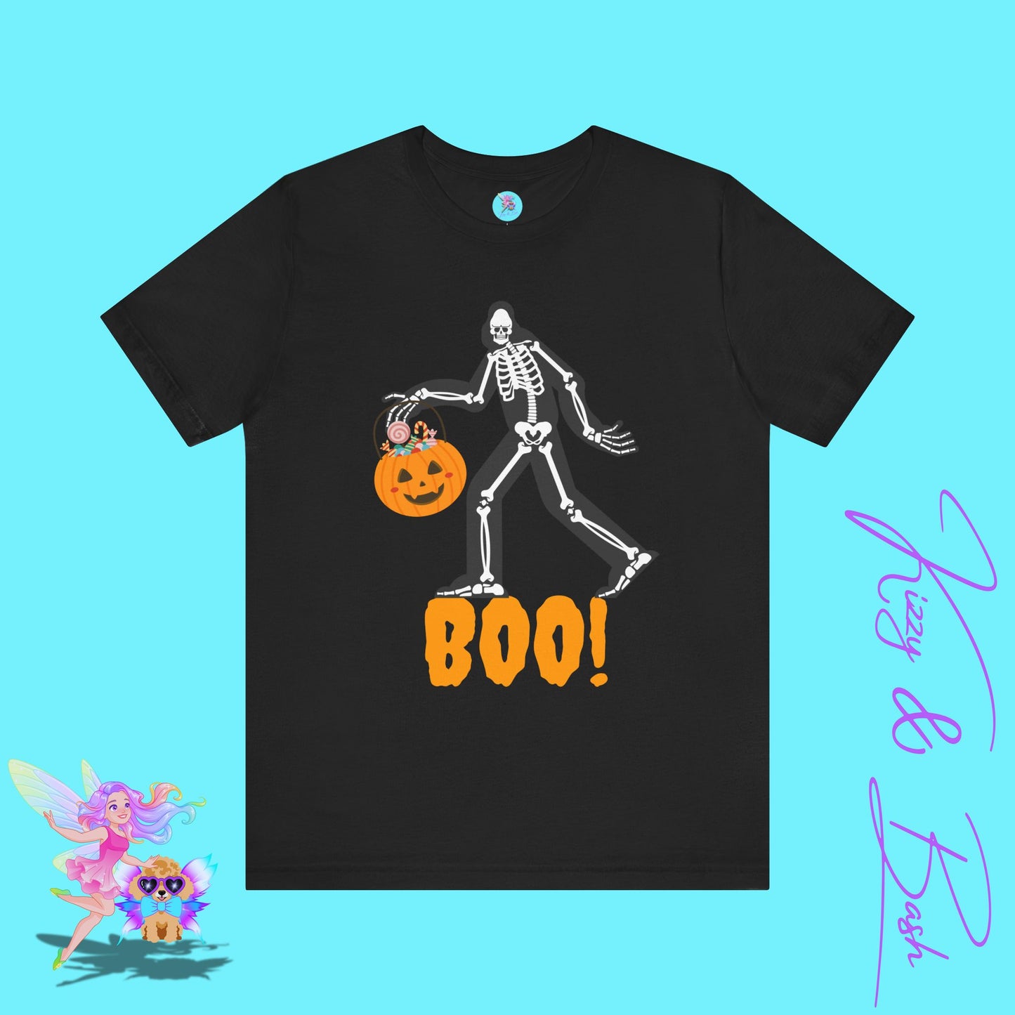 Funny Bigfoot Halloween Shirt Cryptidcore Trick-or-Treat Graphic Shirt Gift for Cryptid Lovers Sasquatch T-Shirt Adult Unisex Jersey Short Sleeve Tee