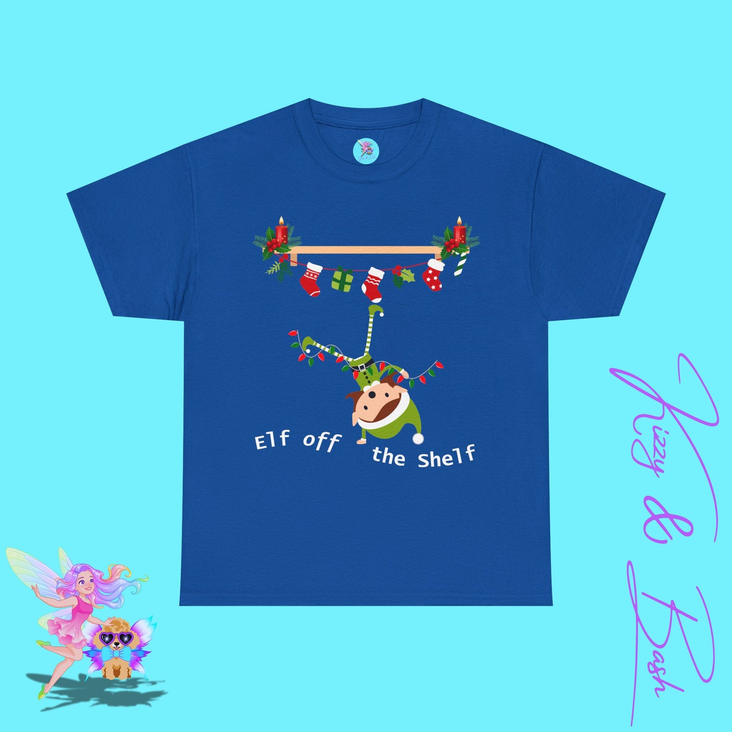 Funny Elf Off the Shelf Christmas T-Shirt for Adults Perfect Gift for Elf Lovers Unique Christmas T-Shirt Clumsy Elf Tee White Elephant Gift Exchange Idea Funny Holiday Graphic Tee Unisex Heavy Cotton Tee
