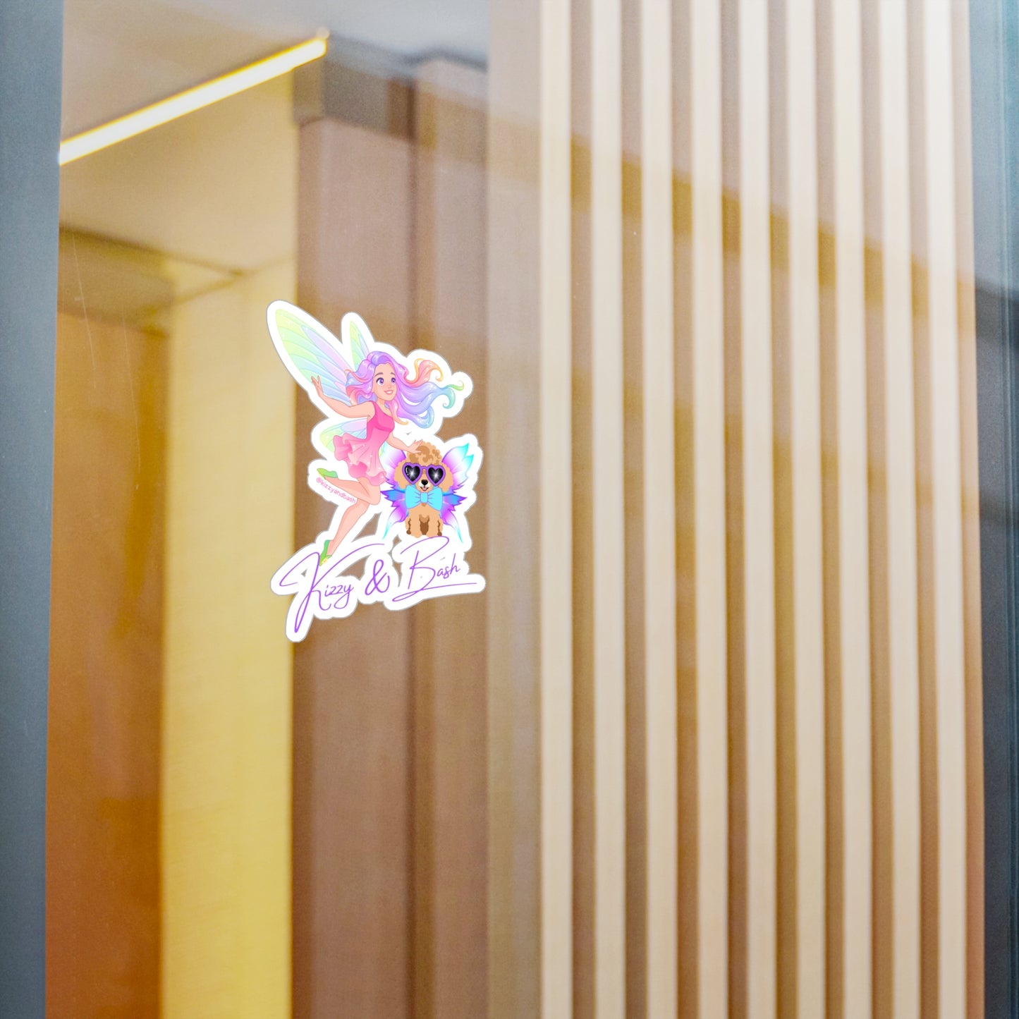 Waterproof Fairy Decal Waterproof Dog Decal Perfect Gift for Poodle Lovers Funny Gift for Dog Mom or Dog Dad Fairy Girl and Red Toy Poodle Fairy Decal Sticker Kizzy and Bash Kiss-Cut Vinyl Decals