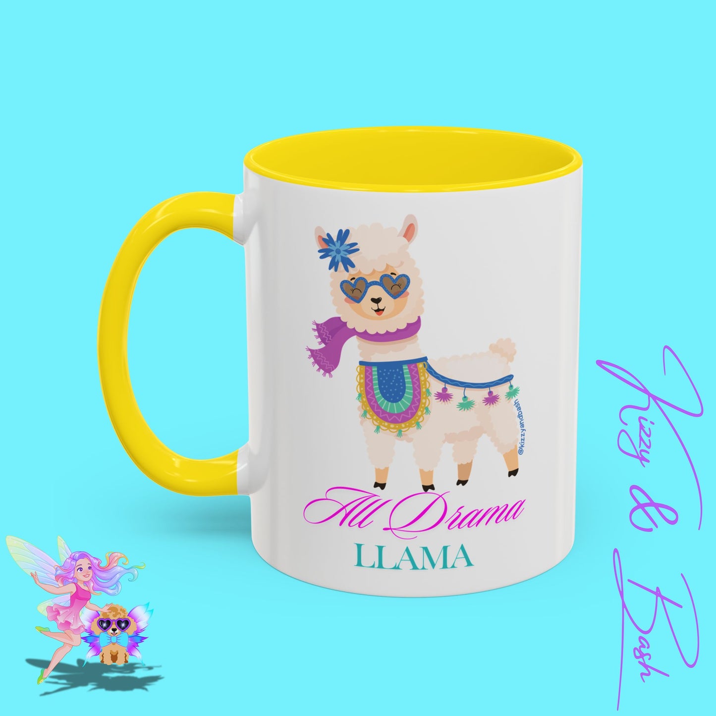 All Drama Llama Mug Perfect Mug for Drama Teachers Drama Queen Gift Idea Unique Animal Mug Colorful Mug for Her - 11, 15oz
