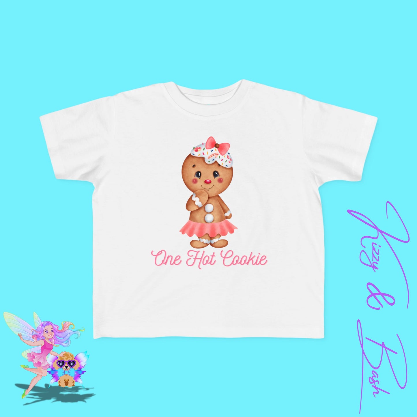 Gingerbread Girl Cookie T-Shirt for Toddlers One Hot Cookie Pun Shirt Cute Holiday Shirt for Her Perfect Gift for Gingerbread Lovers Funny Christmas Cookie Shirt for Toddler's Fine Jersey Tee