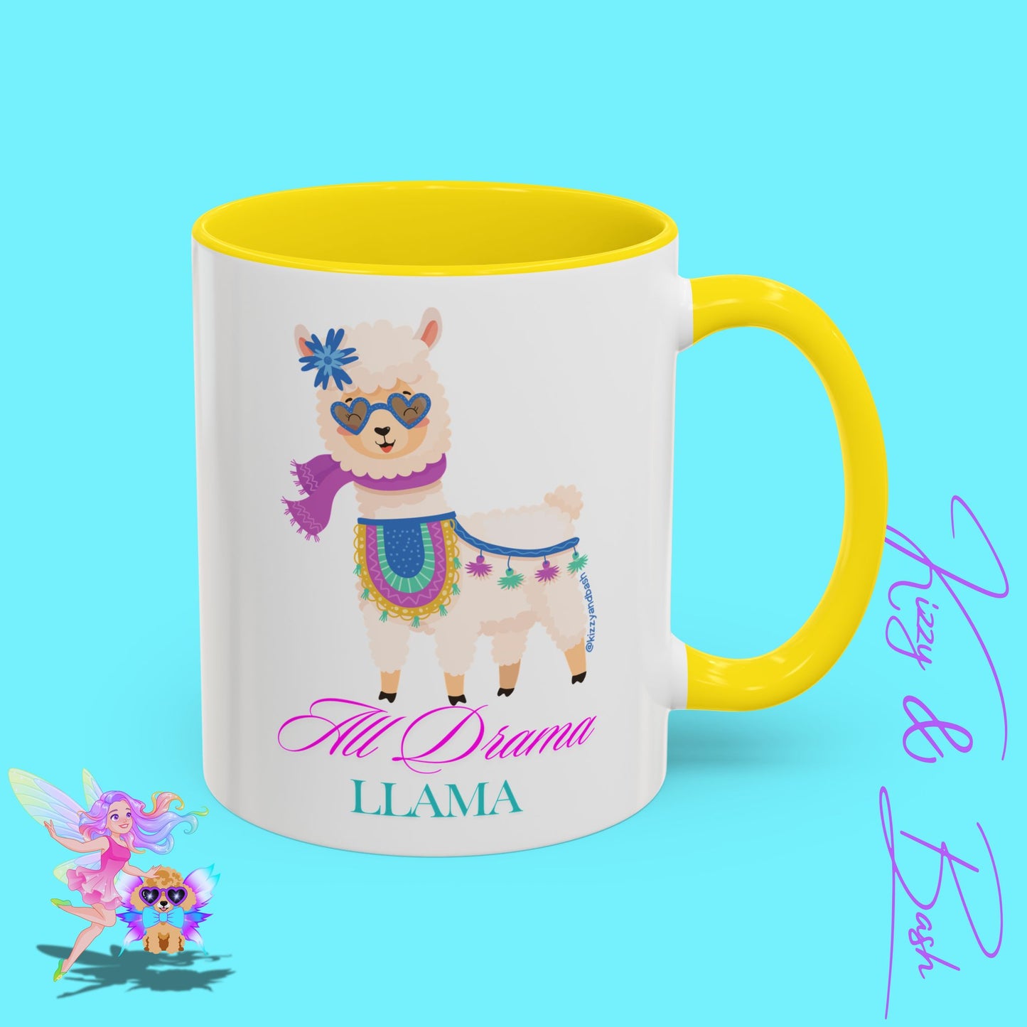 All Drama Llama Mug Perfect Mug for Drama Teachers Drama Queen Gift Idea Unique Animal Mug Colorful Mug for Her - 11, 15oz