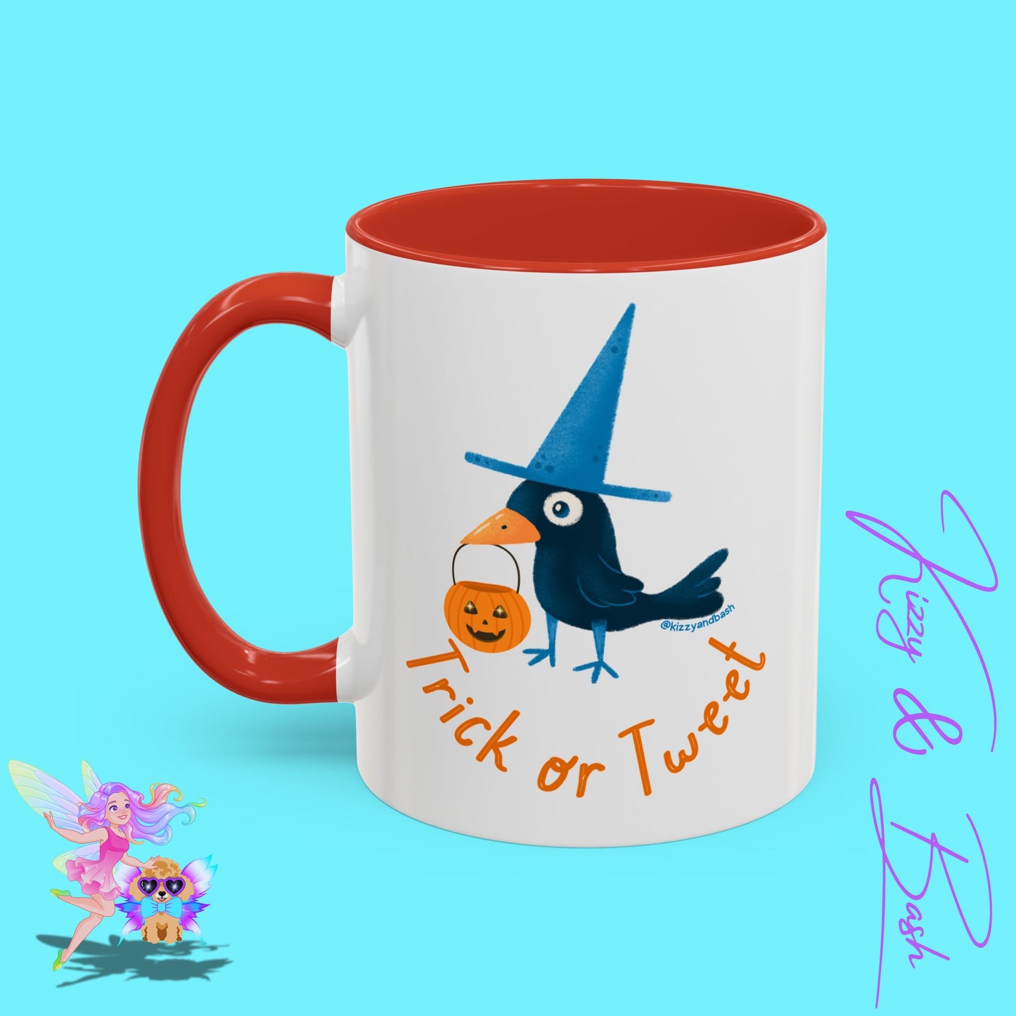 Funny Halloween Mug Punny Halloween Coffee Mug Black Bird Trick-or-Tweet Pun Perfect Gift for Bird Lovers Cute Halloween Gift for Teachers Ultimate Raven Lovers Mug Trick-or-Treat Accent Coffee Mug - 11, 15oz