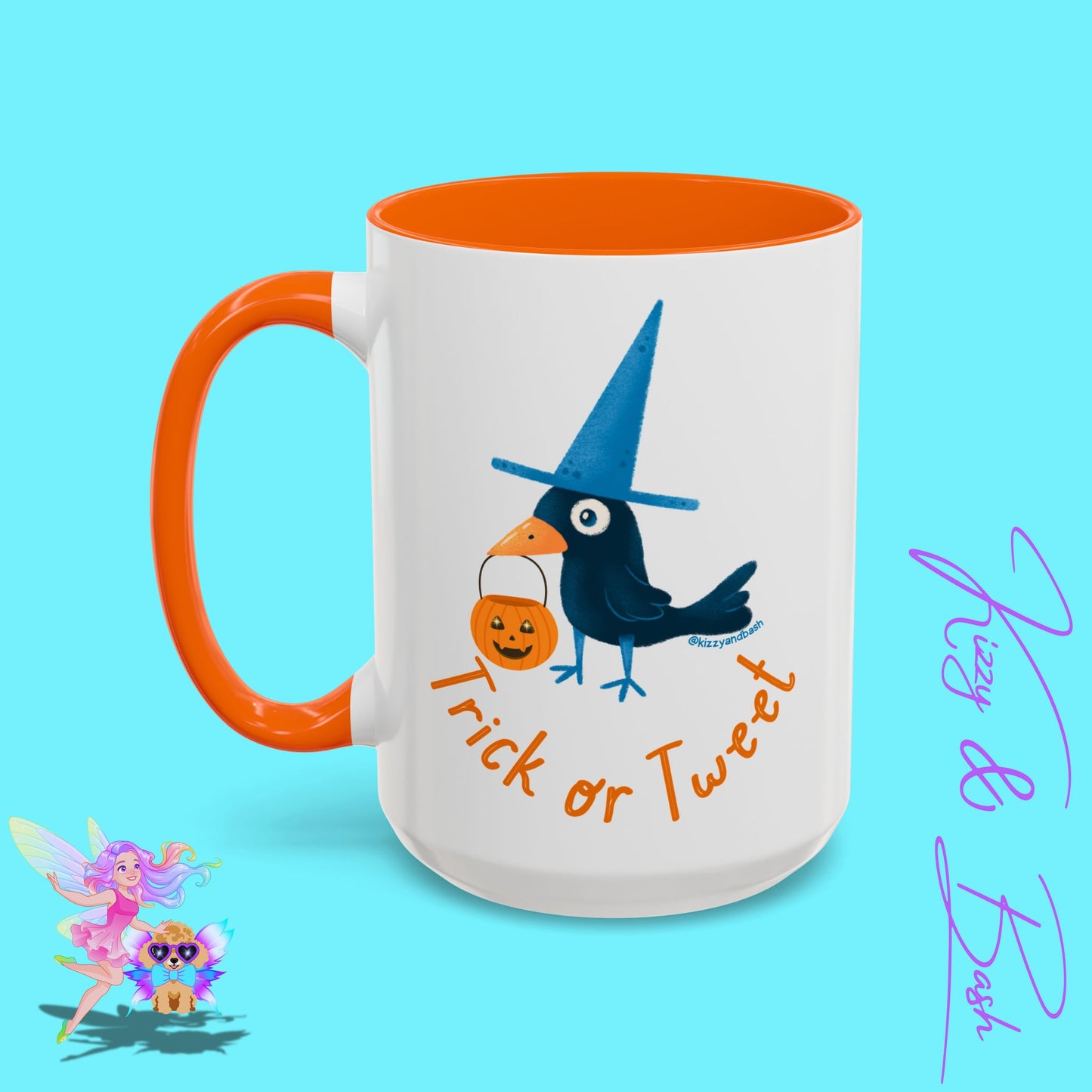 Funny Halloween Mug Punny Halloween Coffee Mug Black Bird Trick-or-Tweet Pun Perfect Gift for Bird Lovers Cute Halloween Gift for Teachers Ultimate Raven Lovers Mug Trick-or-Treat Accent Coffee Mug - 11, 15oz