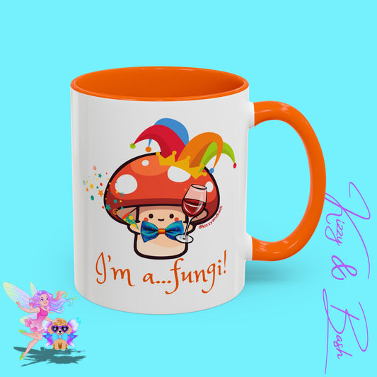 Funny Mushroom Coffee Mug for Him or Her Life of the Party Gift Idea Party Mushroom Mug Wine Lover Mug Fun Mushroom Pun Mug I'm a Fungi Accent Coffee Mug - 11, 15oz