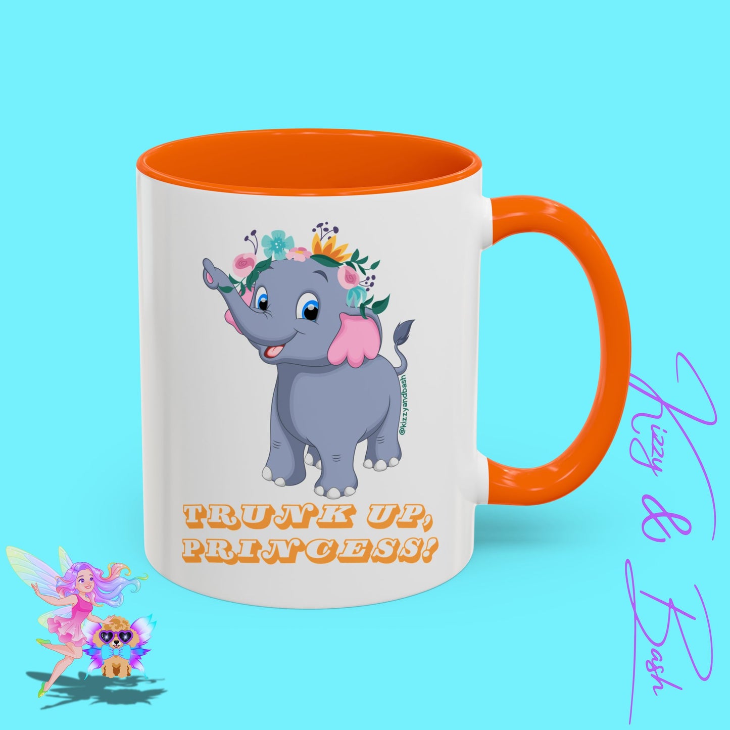 Unique Elephant Mug Pretty Elephant Coffee Mug for Princess Lovers Perfect Gift for Elephant Lovers Self-Affirming Gift Idea Girl Power Mug Royal Elephant Accent Coffee Mug - 11, 15oz