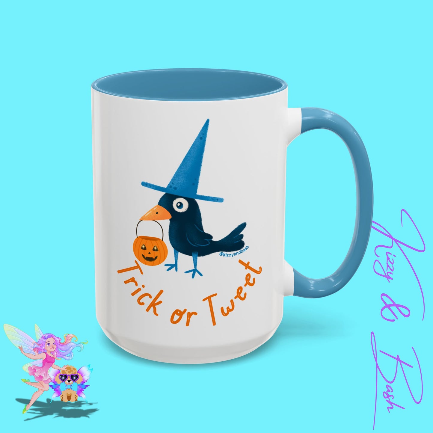 Funny Halloween Mug Punny Halloween Coffee Mug Black Bird Trick-or-Tweet Pun Perfect Gift for Bird Lovers Cute Halloween Gift for Teachers Ultimate Raven Lovers Mug Trick-or-Treat Accent Coffee Mug - 11, 15oz