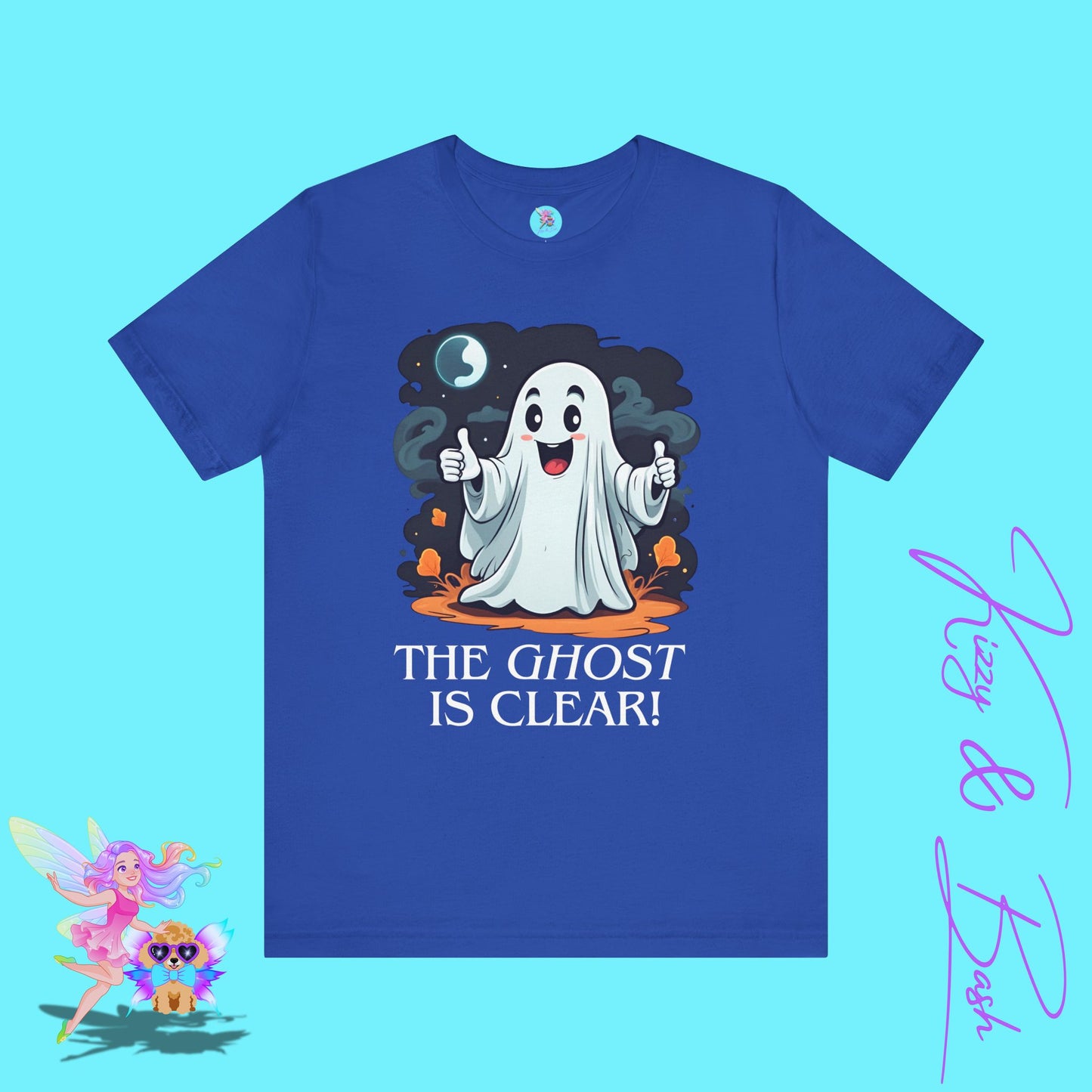 The Ghost is Clear T-Shirt Funny Halloween Ghost Tee Halloween Pun Shirt Unique Halloween Gift Silly Halloween Shirt for Friends & Family Paranormal Ghost Hunter Shirt Adult Unisex Jersey Short Sleeve Tee