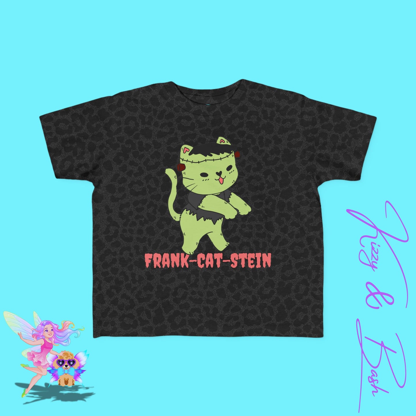 Frankenstein Kitty Cat Tee for Toddlers Funny Halloween Zombie Cat Halloween Pun Shirt Perfect Gift for Pun Lovers Gift for Cat Lovers Unique Gift for Frankenstein Fans Toddler's Fine Jersey Tee