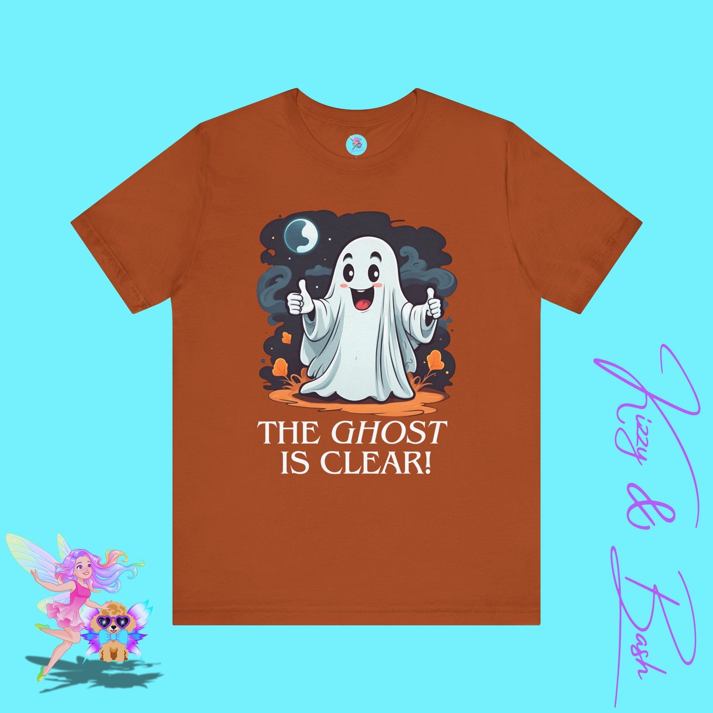 The Ghost is Clear T-Shirt Funny Halloween Ghost Tee Halloween Pun Shirt Unique Halloween Gift Silly Halloween Shirt for Friends & Family Paranormal Ghost Hunter Shirt Adult Unisex Jersey Short Sleeve Tee