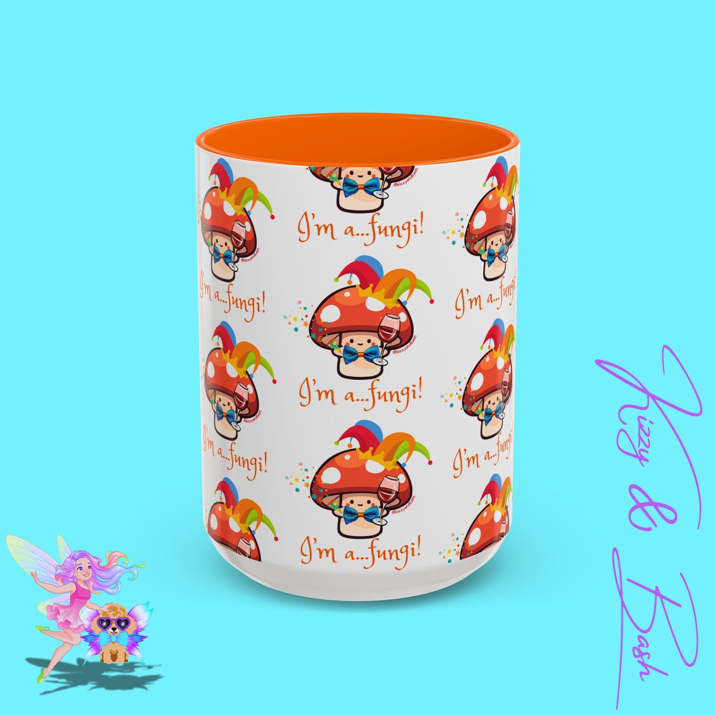 Funny Mushroom Coffee Mug for Him or Her Life of the Party Gift Idea Party Mushroom Mug Wine Lover Mug Fun Mushroom Pun Mug I'm a Fungi Accent Coffee Mug - 11, 15oz