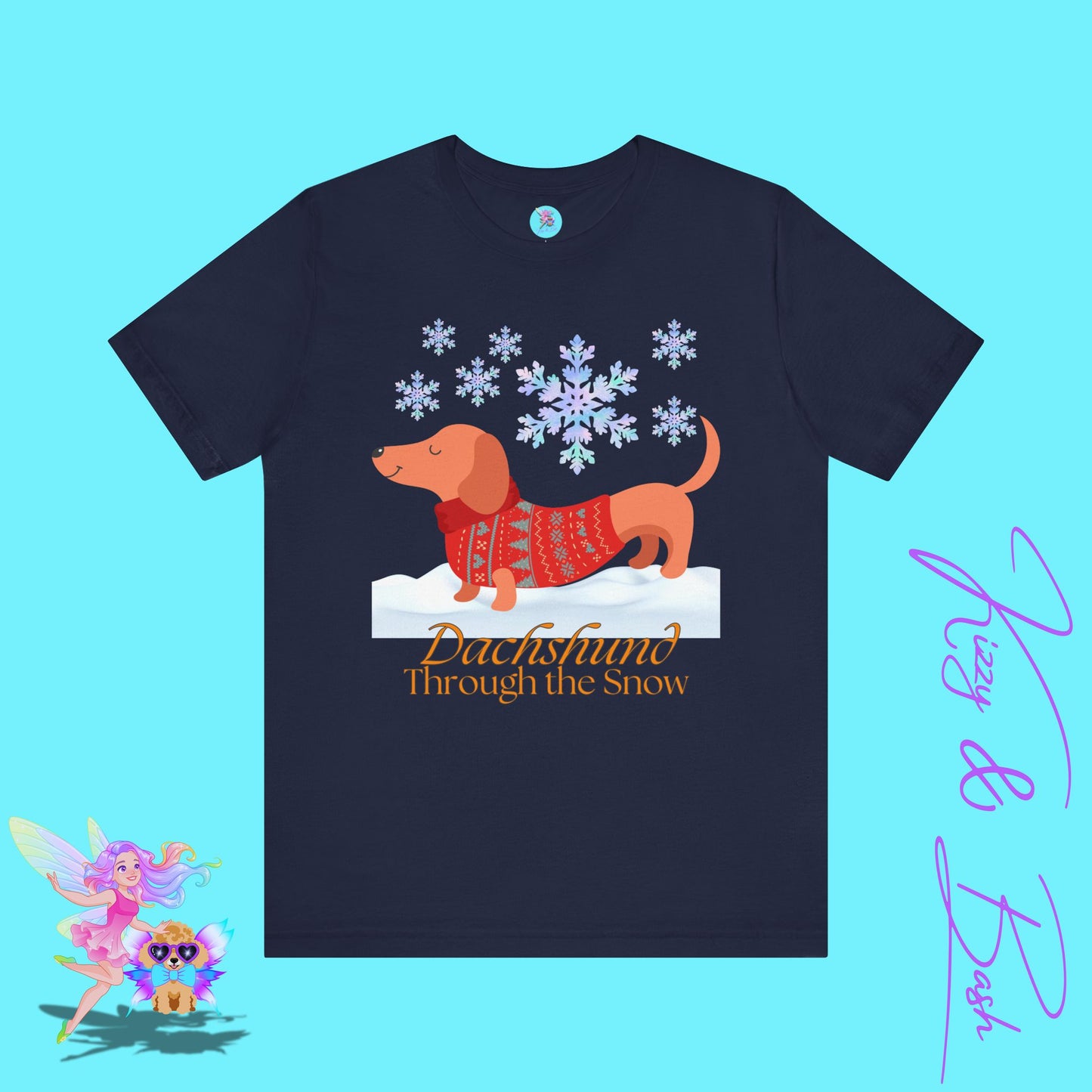 Funny Christmas Dachshund Shirt Cute Christmas Dog Shirt Christmas Wiener Dog T-Shirt Best Christmas Shirt for Dog Lovers Adult Unisex Jersey Short Sleeve Tee