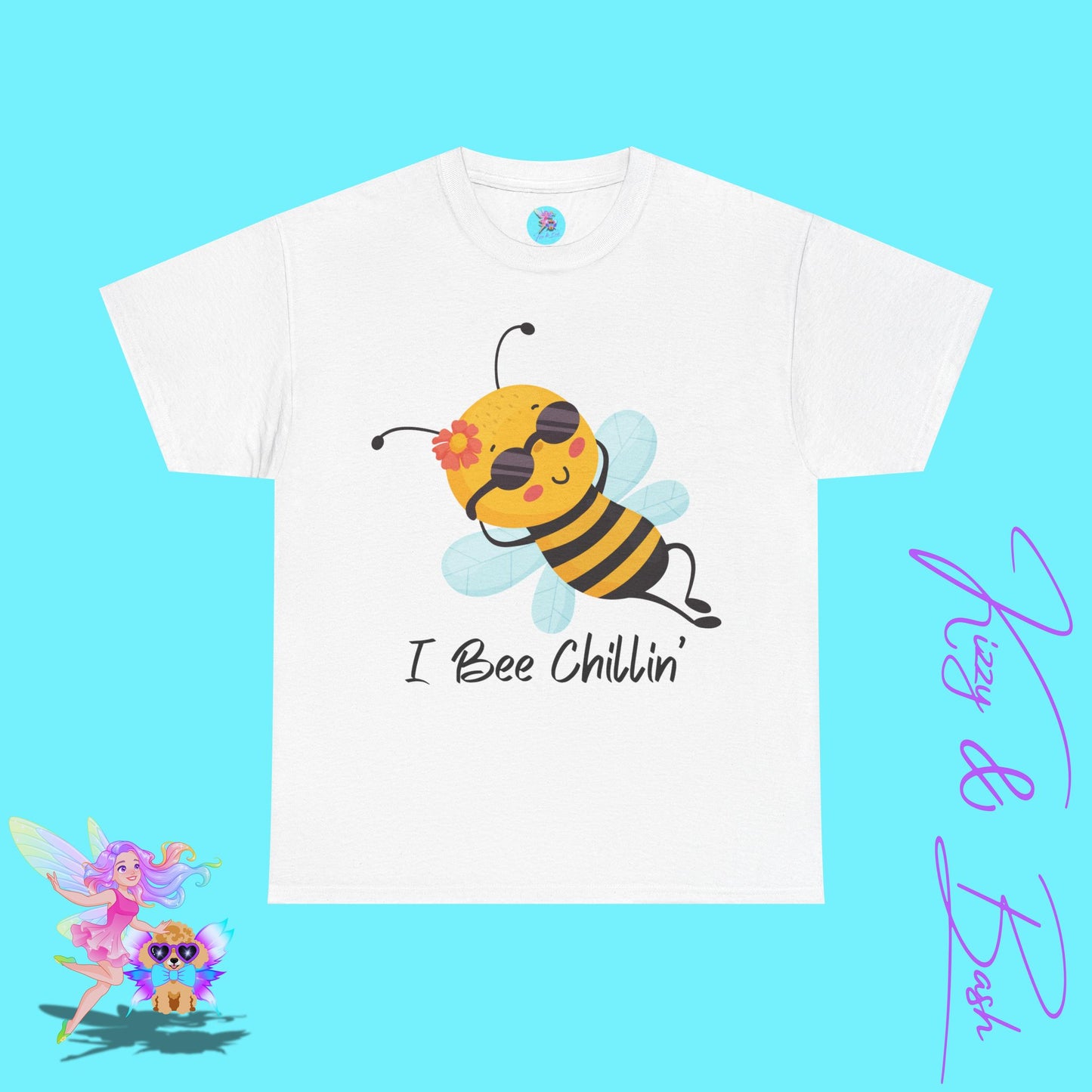 Honey Bee T-Shirt for Adults I Bee Chillin' Tee Perfect Vacation Tee for Friends and Family Cute Animal Shirt for Him or Her Lazy Bee Shirt Gift for Bee Keepers Unisex Heavy Cotton Tee