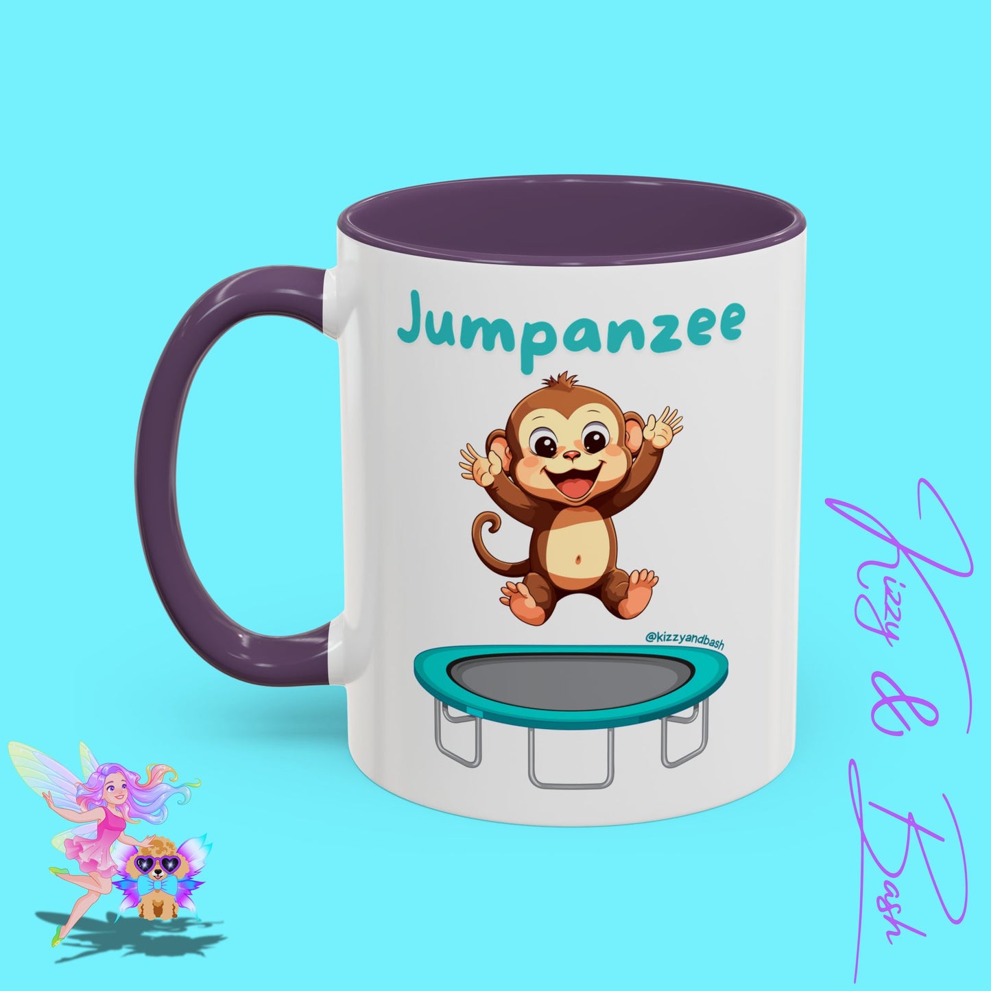 Funny Monkey Mug Jumpanzee Accent Coffee Mug Pun Lover Mug Animal Lover Gift for Teacher Cute Gymnastics Gift Unique Animal Mug for Him or Her - 11oz & 15oz