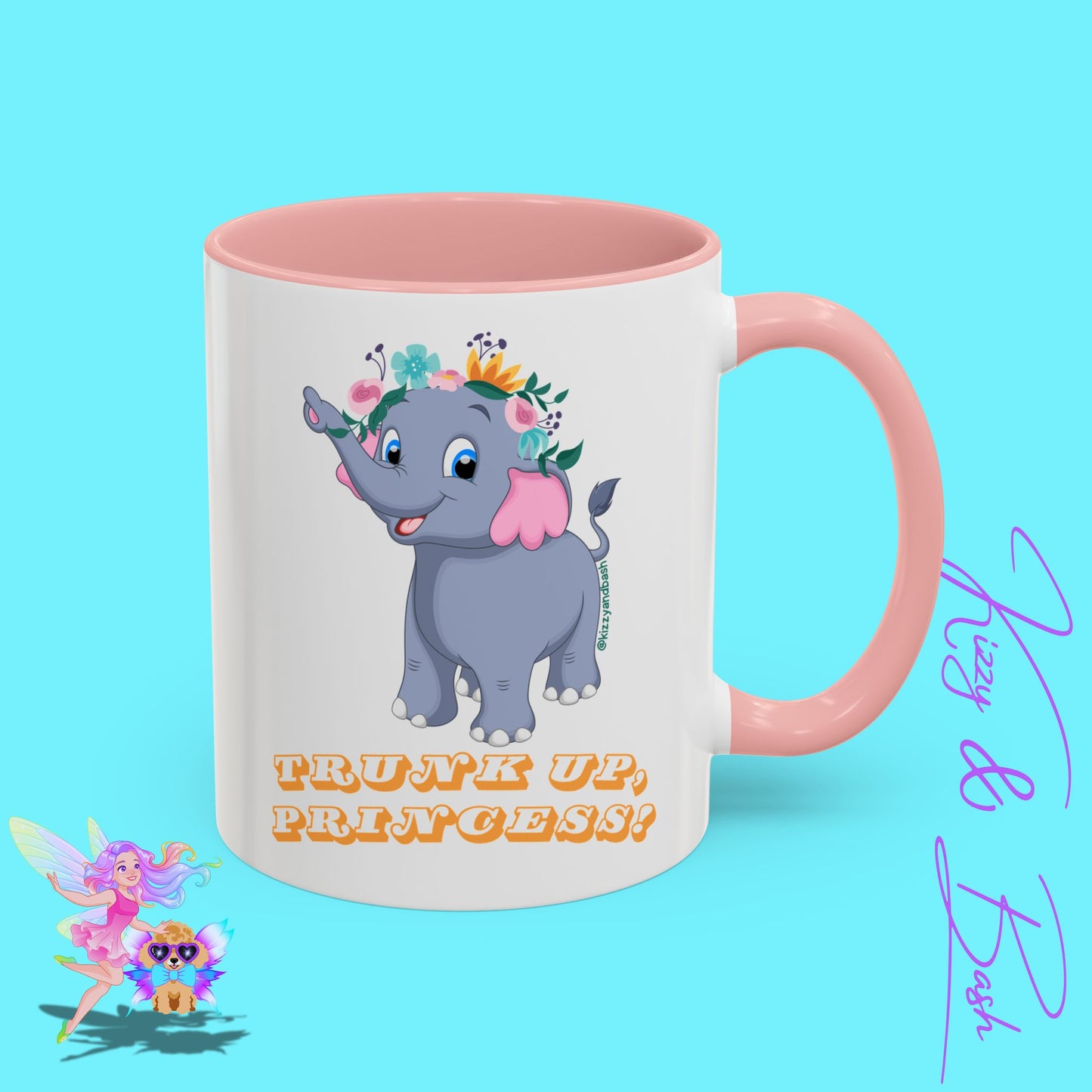 Unique Elephant Mug Pretty Elephant Coffee Mug for Princess Lovers Perfect Gift for Elephant Lovers Self-Affirming Gift Idea Girl Power Mug Royal Elephant Accent Coffee Mug - 11, 15oz