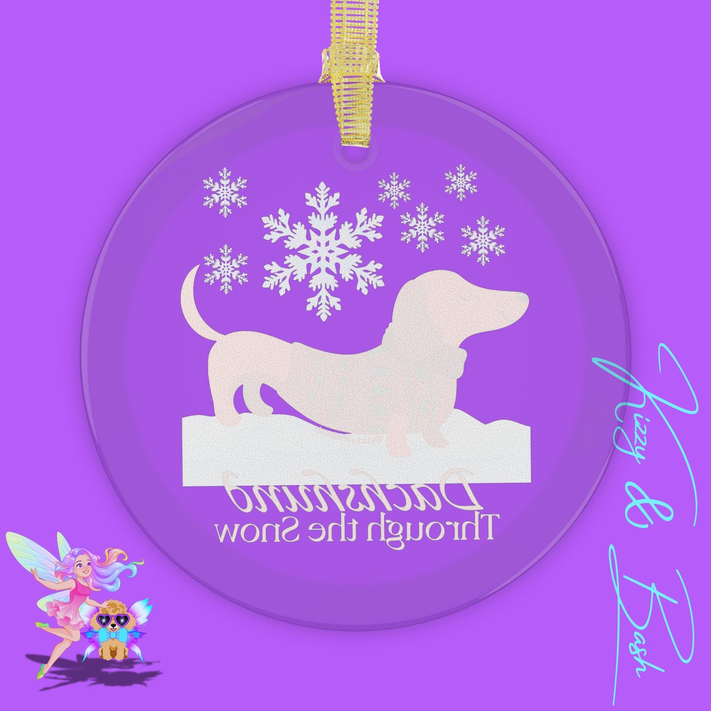 Funny Christmas Wiener Dog Ornament Unique Christmas Gift for Dog Lovers Perfect Gift for Dachshund Lovers Dachshund Through the Snow Holiday Dog Glass Ornaments
