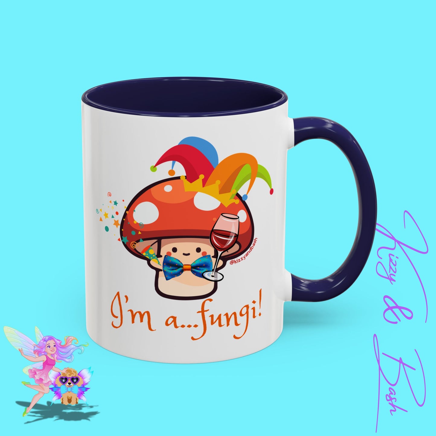 Funny Mushroom Coffee Mug for Him or Her Life of the Party Gift Idea Party Mushroom Mug Wine Lover Mug Fun Mushroom Pun Mug I'm a Fungi Accent Coffee Mug - 11, 15oz