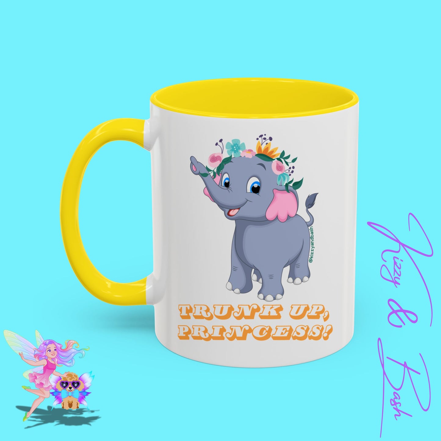 Unique Elephant Mug Pretty Elephant Coffee Mug for Princess Lovers Perfect Gift for Elephant Lovers Self-Affirming Gift Idea Girl Power Mug Royal Elephant Accent Coffee Mug - 11, 15oz