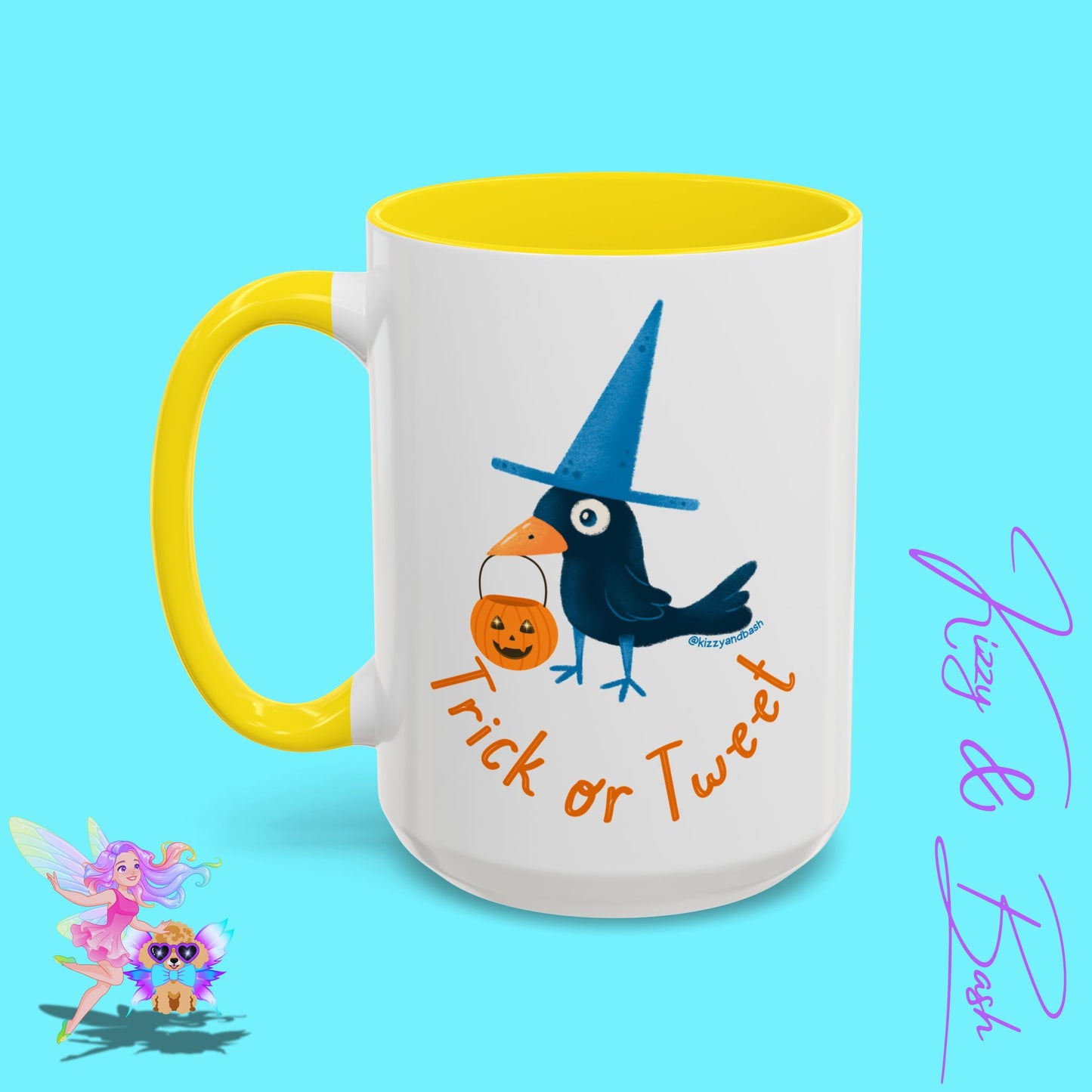 Funny Halloween Mug Punny Halloween Coffee Mug Black Bird Trick-or-Tweet Pun Perfect Gift for Bird Lovers Cute Halloween Gift for Teachers Ultimate Raven Lovers Mug Trick-or-Treat Accent Coffee Mug - 11, 15oz