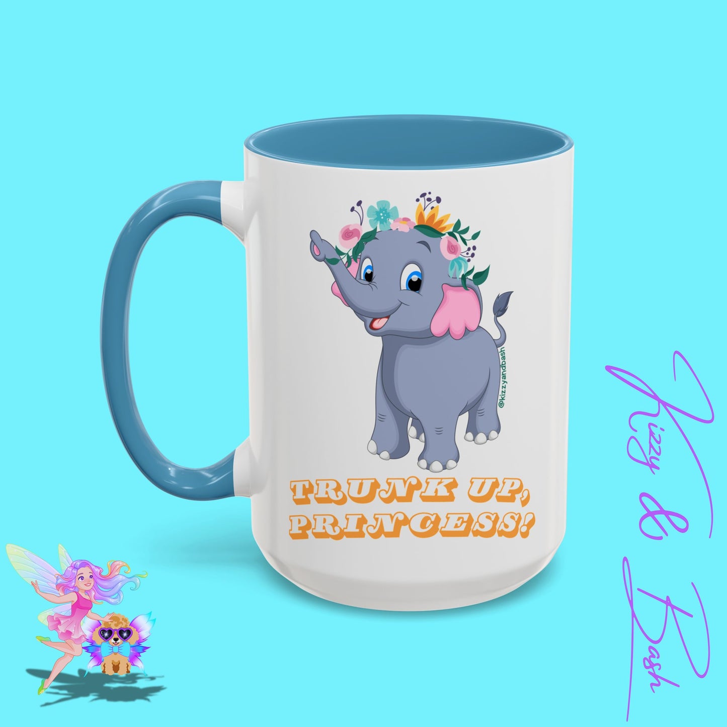 Unique Elephant Mug Pretty Elephant Coffee Mug for Princess Lovers Perfect Gift for Elephant Lovers Self-Affirming Gift Idea Girl Power Mug Royal Elephant Accent Coffee Mug - 11, 15oz