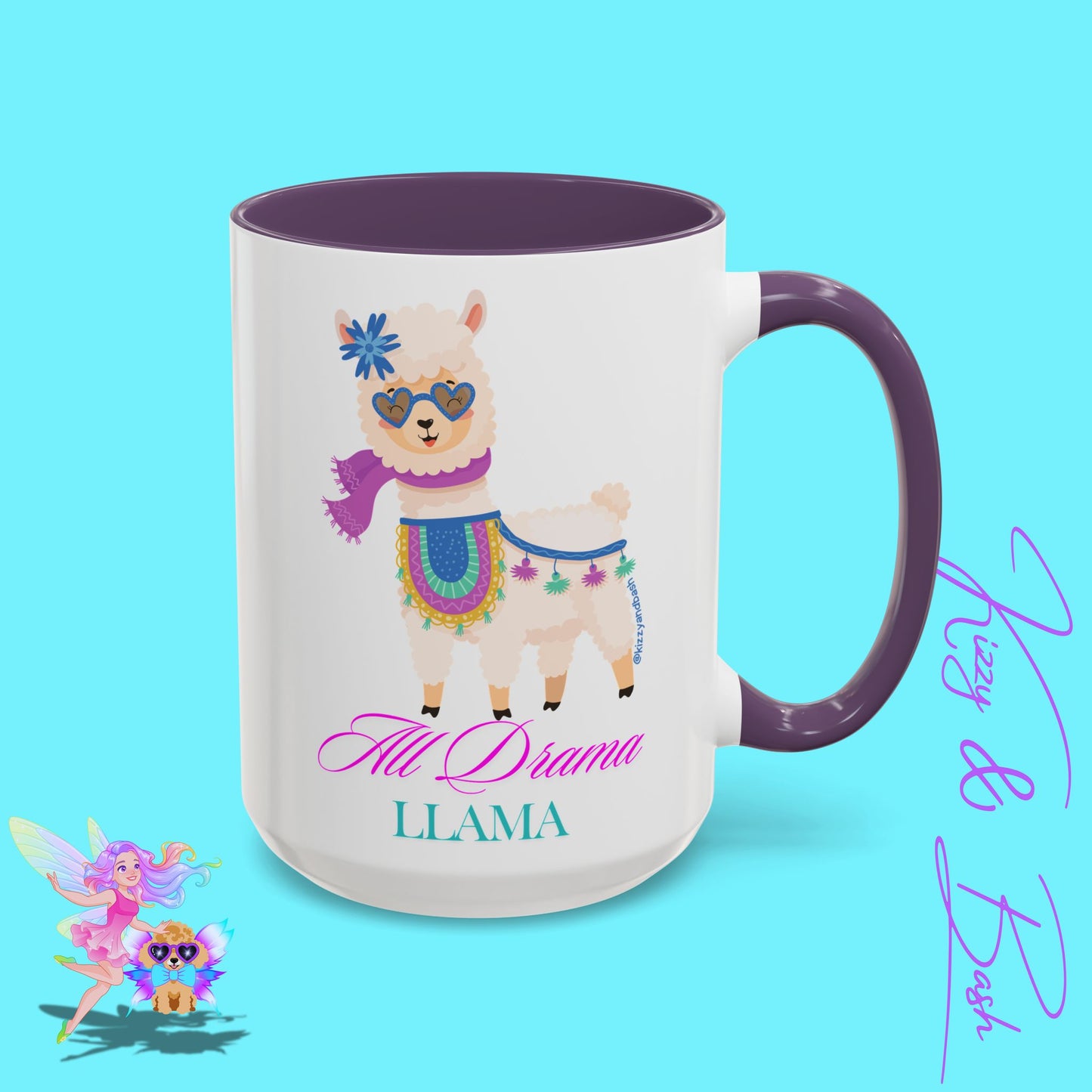 All Drama Llama Mug Perfect Mug for Drama Teachers Drama Queen Gift Idea Unique Animal Mug Colorful Mug for Her - 11, 15oz