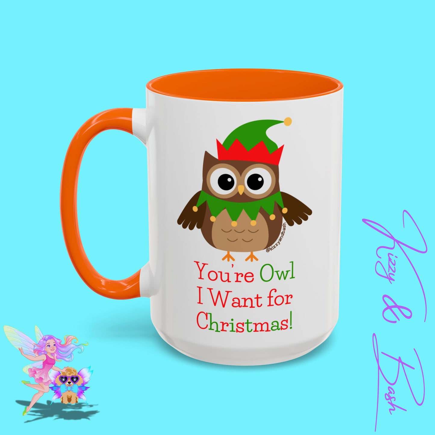 Perfect Christmas Mug for Owl Lovers Coffee Mug Unique Gift for Owl Fans Fun Christmas Mug Cute Christmas Mug for Bird Lovers You're Owl I Want for Christmas You're All I Want for Christmas Accent Coffee Mug - 11, 15oz