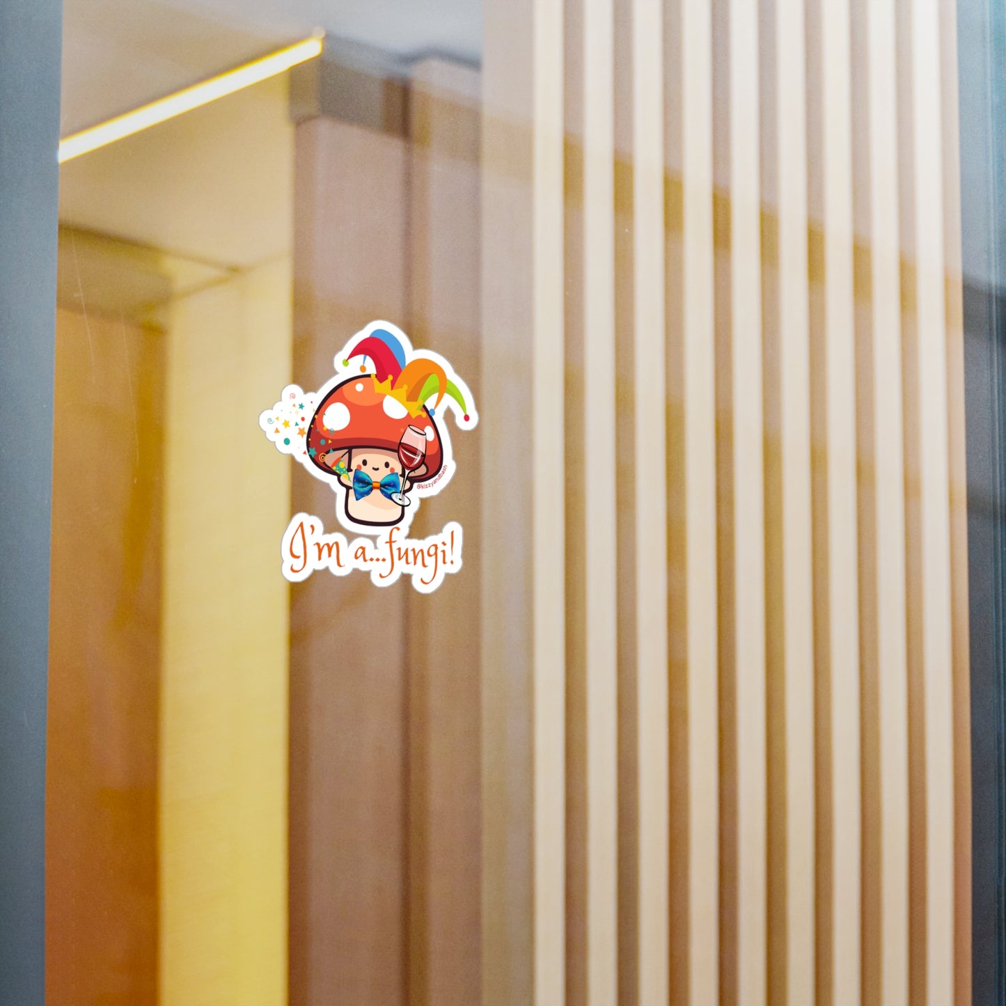 Waterproof Mushroom Decal Funny Mushroom Sticker Decal Perfect Gift for Wine Lovers Unique Mushroom Lover Gift Party Animal Decal I'm a Fungi Kiss-Cut Vinyl Decals