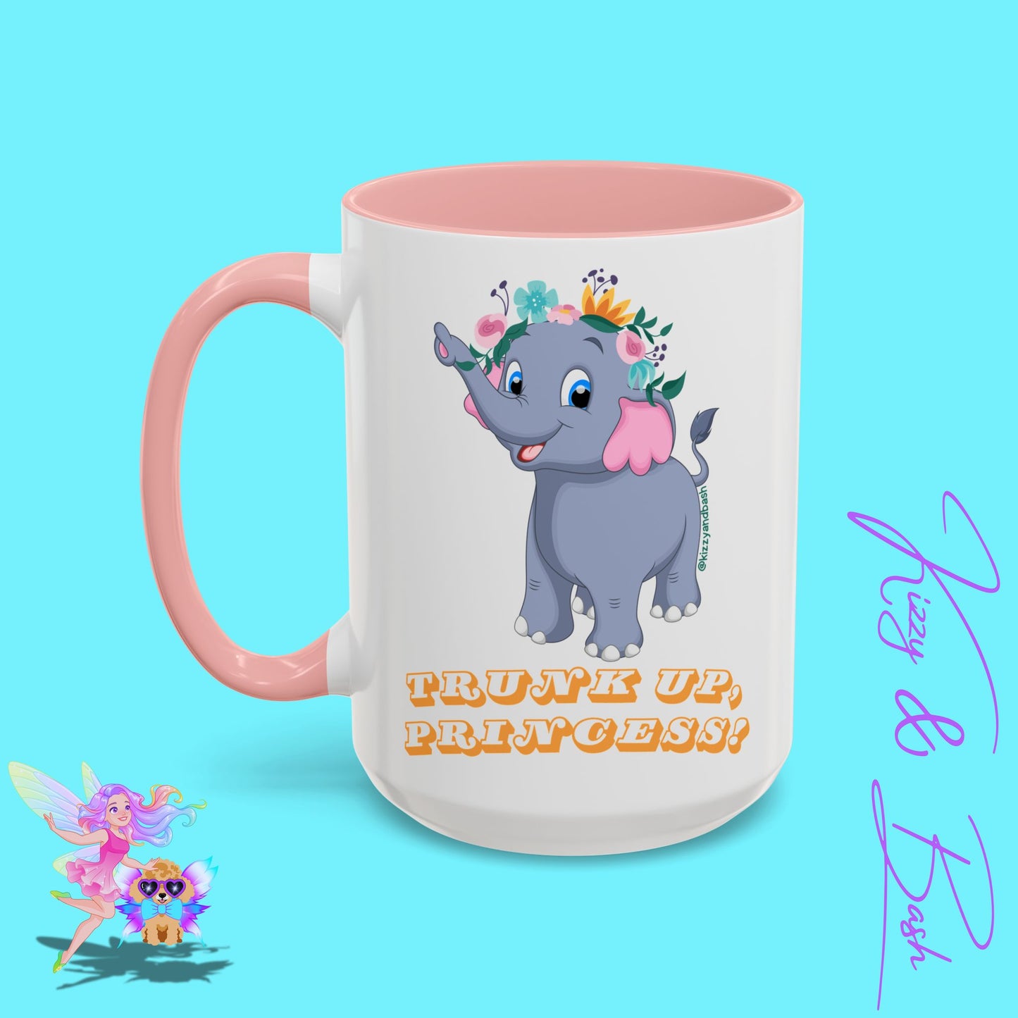 Unique Elephant Mug Pretty Elephant Coffee Mug for Princess Lovers Perfect Gift for Elephant Lovers Self-Affirming Gift Idea Girl Power Mug Royal Elephant Accent Coffee Mug - 11, 15oz