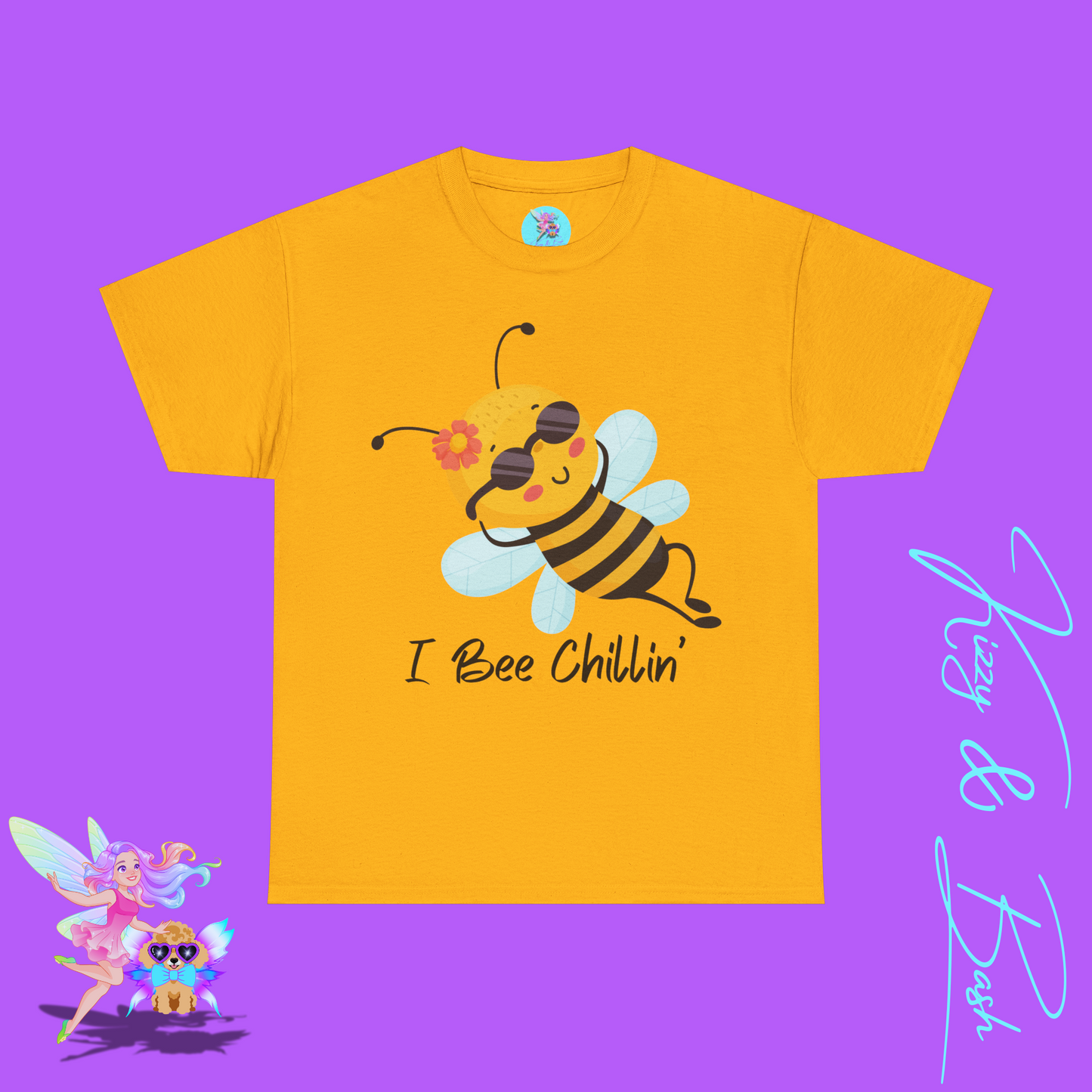 Honey Bee T-Shirt for Adults I Bee Chillin' Tee Perfect Vacation Tee for Friends and Family Cute Animal Shirt for Him or Her Lazy Bee Shirt Gift for Bee Keepers Unisex Heavy Cotton Tee