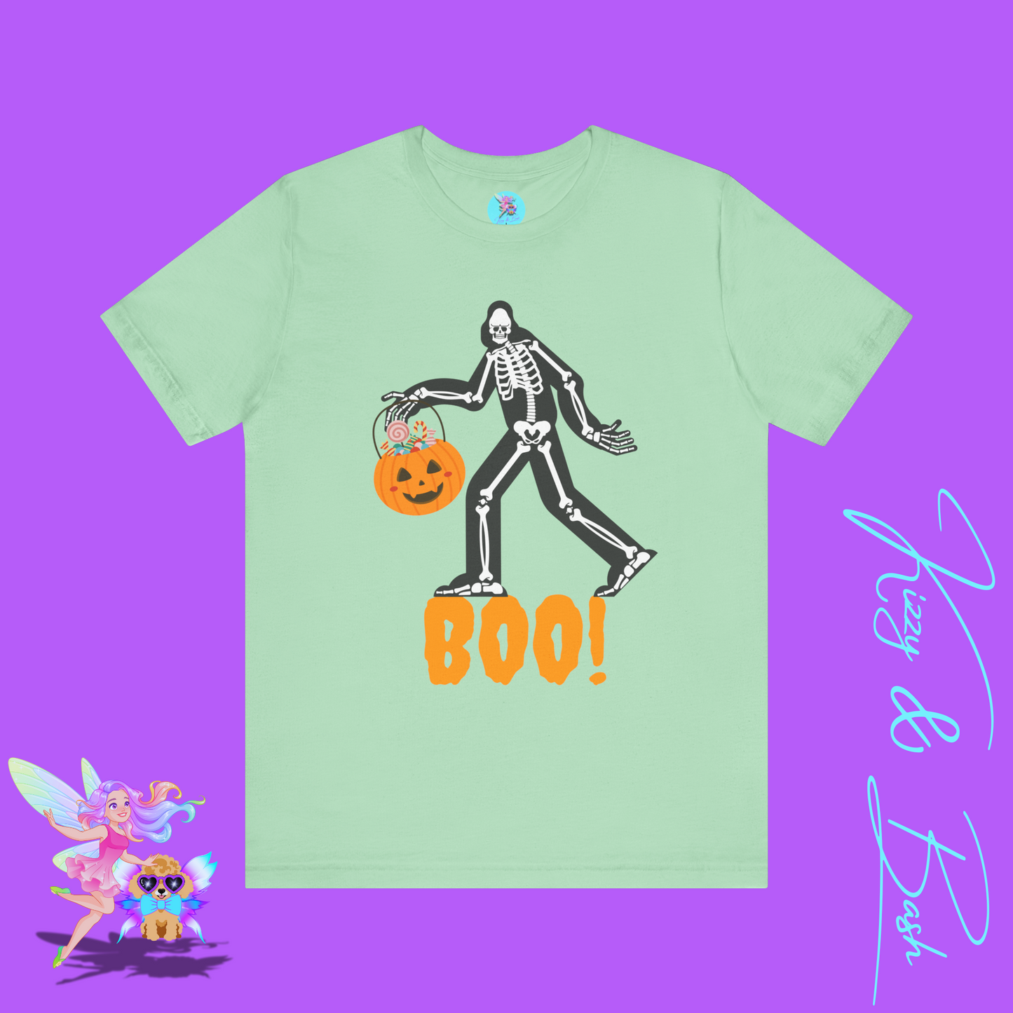 Funny Bigfoot Halloween Shirt Cryptidcore Trick-or-Treat Graphic Shirt Gift for Cryptid Lovers Sasquatch T-Shirt Adult Unisex Jersey Short Sleeve Tee