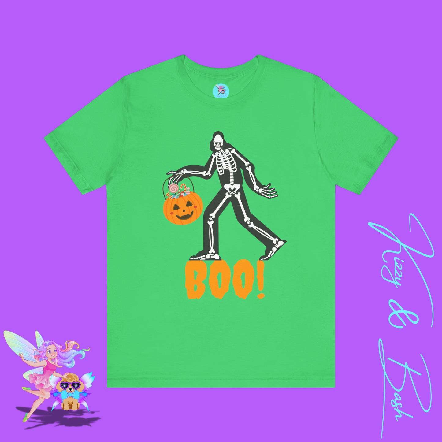 Funny Bigfoot Halloween Shirt Cryptidcore Trick-or-Treat Graphic Shirt Gift for Cryptid Lovers Sasquatch T-Shirt Adult Unisex Jersey Short Sleeve Tee