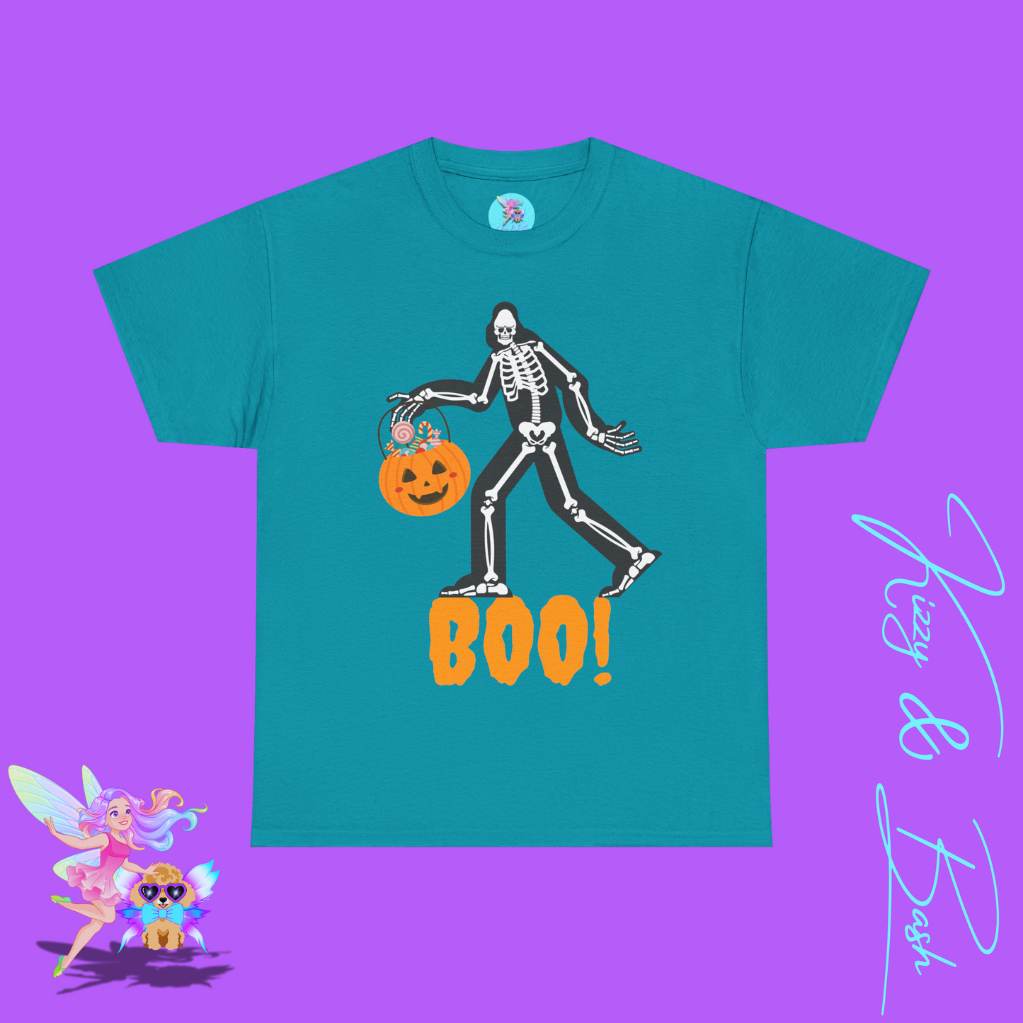 Halloween Bigfoot Trick-or-Treat Shirt for Adults Funny Cryptid T-Shirt Halloween Sasquatch Gift Idea Cryptidcore Tee for Him or Her Paranormal Enthusiast T-Shirt Bigfoot Skeleton Shirt Unique Cryptid Shirt Unisex Heavy Cotton Tee