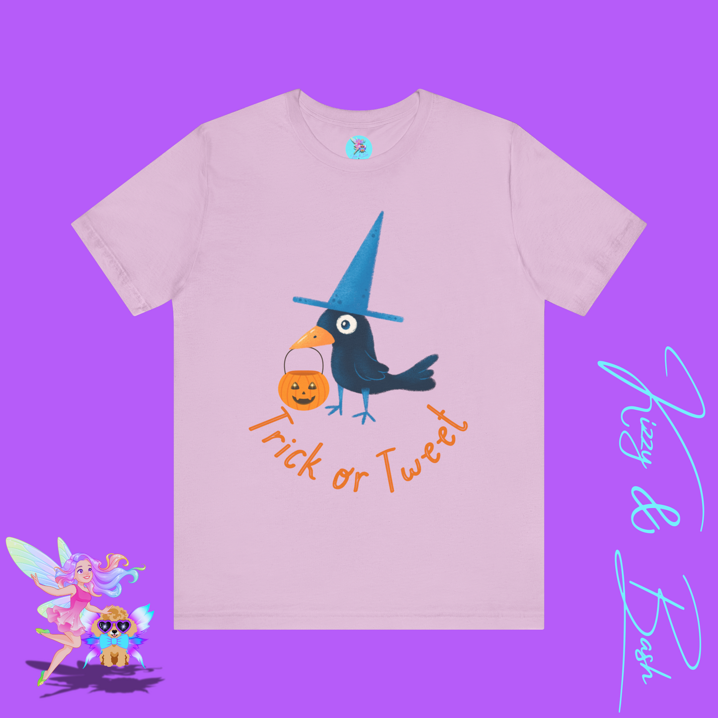 Funny Trick-or-Tweet Halloween Shirt for Adults Cute Black Bird with Jack-o’-Lantern Funny Halloween Pun T-Shirt Raven Lover Gift Adult Unisex Jersey Short Sleeve Tee Halloween Gift for Him or Her