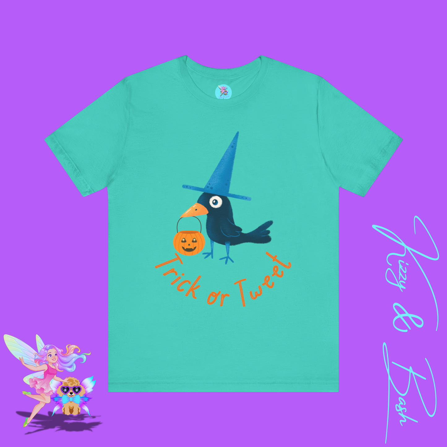 Funny Trick-or-Tweet Halloween Shirt for Adults Cute Black Bird with Jack-o’-Lantern Funny Halloween Pun T-Shirt Raven Lover Gift Adult Unisex Jersey Short Sleeve Tee Halloween Gift for Him or Her