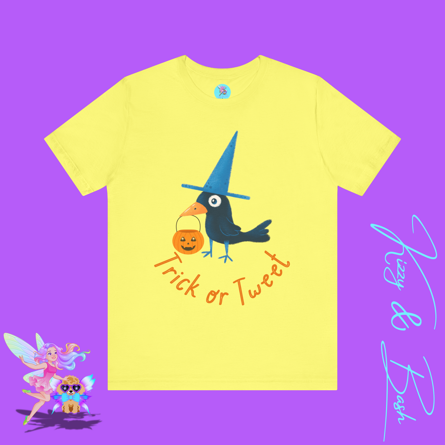 Funny Trick-or-Tweet Halloween Shirt for Adults Cute Black Bird with Jack-o’-Lantern Funny Halloween Pun T-Shirt Raven Lover Gift Adult Unisex Jersey Short Sleeve Tee Halloween Gift for Him or Her