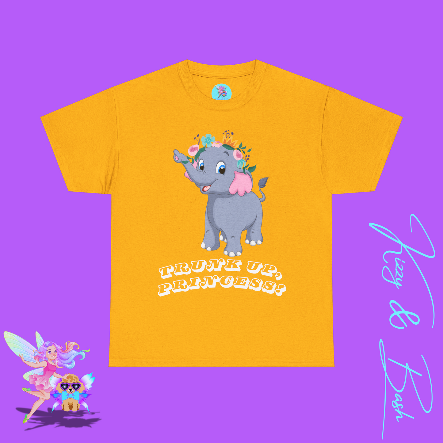 Elephant Princess T-Shirt for Adults Fun Gift for Princess Lovers Unique Elephant T-Shirt Motivational Shirt for Her Gift for Elephant Lovers Empowering Elephant Shirt Unisex Heavy Cotton Tee