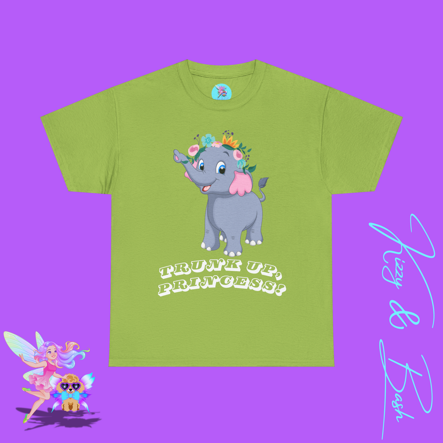 Elephant Princess T-Shirt for Adults Fun Gift for Princess Lovers Unique Elephant T-Shirt Motivational Shirt for Her Gift for Elephant Lovers Empowering Elephant Shirt Unisex Heavy Cotton Tee