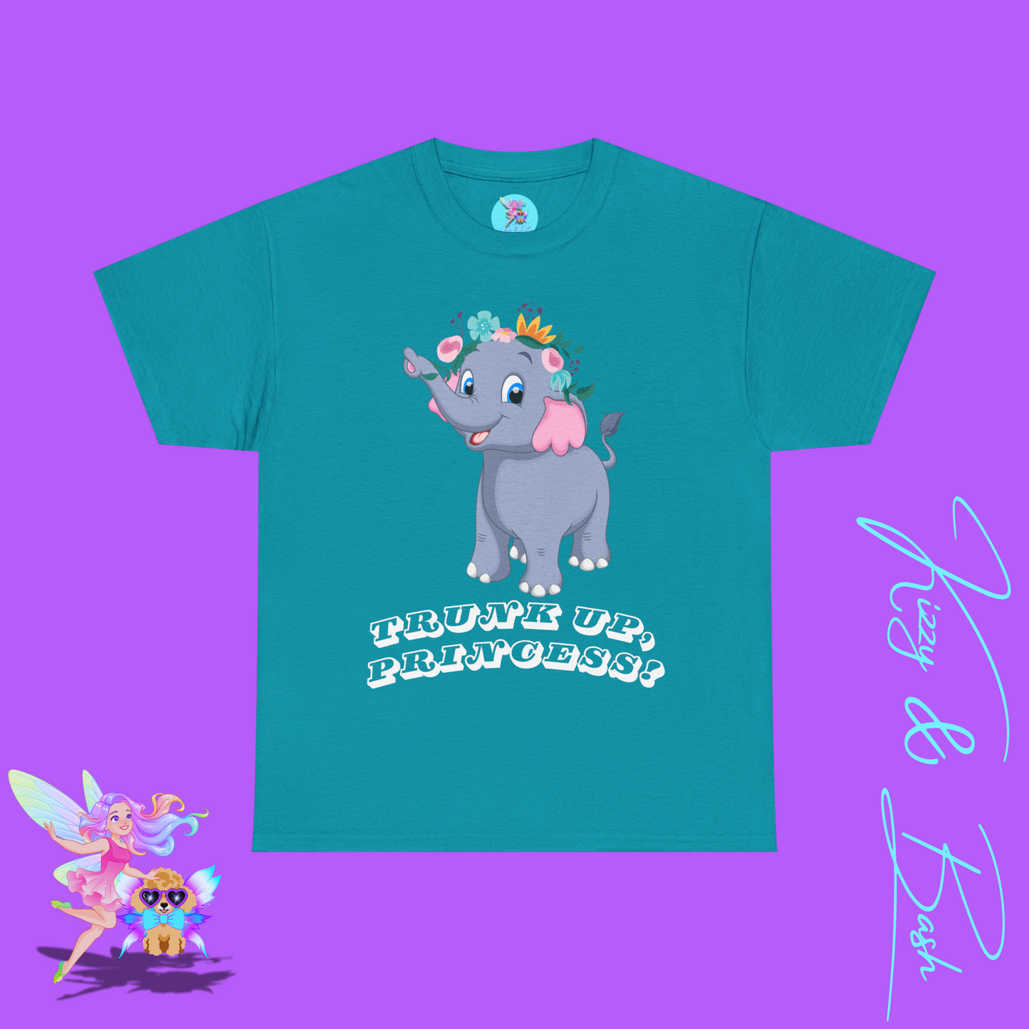 Elephant Princess T-Shirt for Adults Fun Gift for Princess Lovers Unique Elephant T-Shirt Motivational Shirt for Her Gift for Elephant Lovers Empowering Elephant Shirt Unisex Heavy Cotton Tee