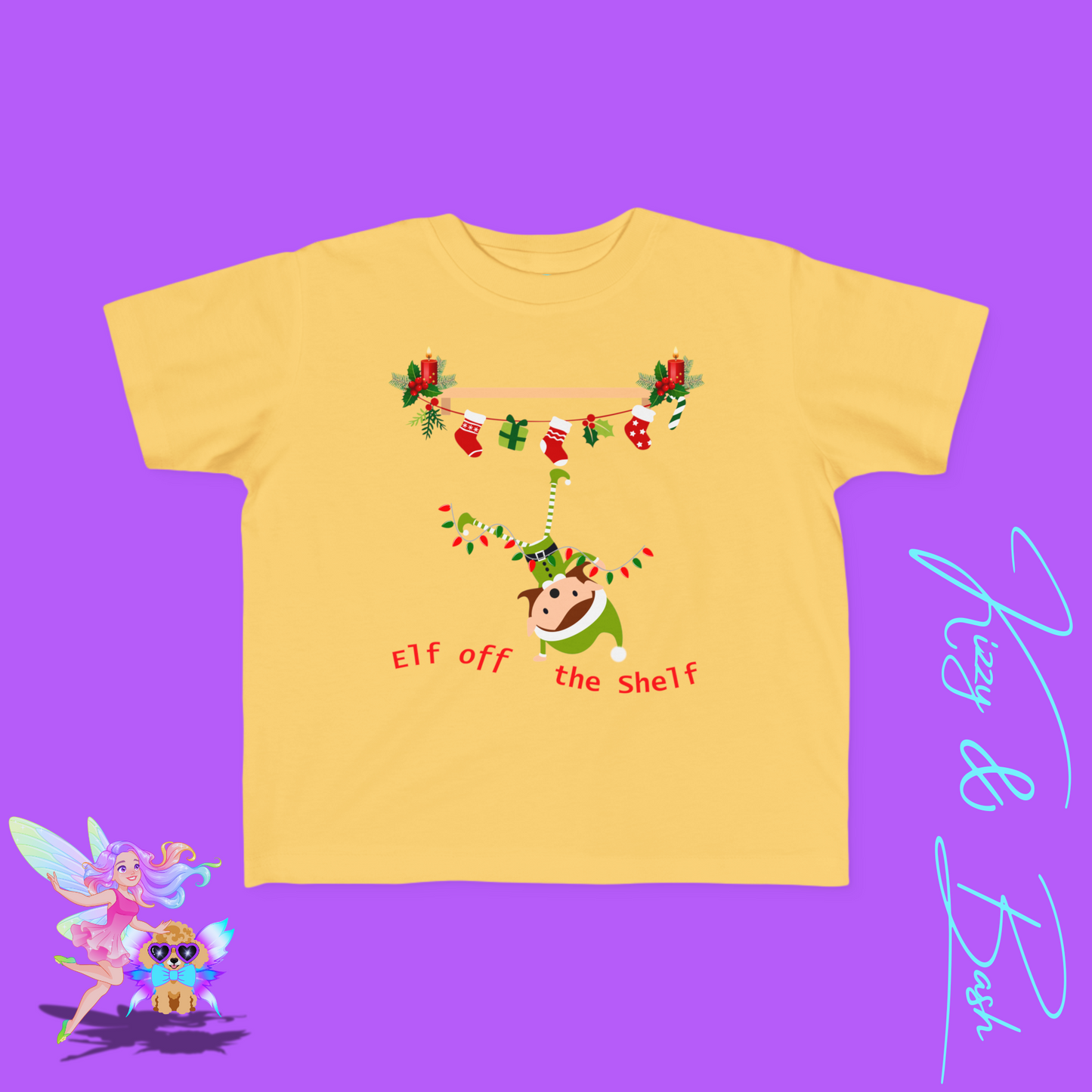 Christmas Elf Off the Shelf Shirt for Toddlers Perfect Elf Lover Gift Funny Holiday Graphic Tee Gift for Christmas Elf Fans Hilarious Holiday T-Shirt Funny Christmas Gift for Toddler's Fine Jersey Tee