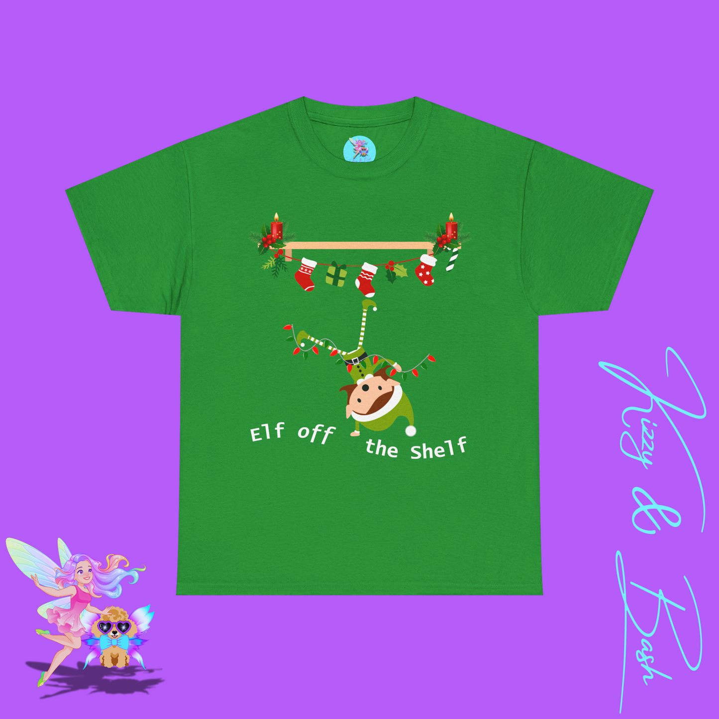 Funny Elf Off the Shelf Christmas T-Shirt for Adults Perfect Gift for Elf Lovers Unique Christmas T-Shirt Clumsy Elf Tee White Elephant Gift Exchange Idea Funny Holiday Graphic Tee Unisex Heavy Cotton Tee