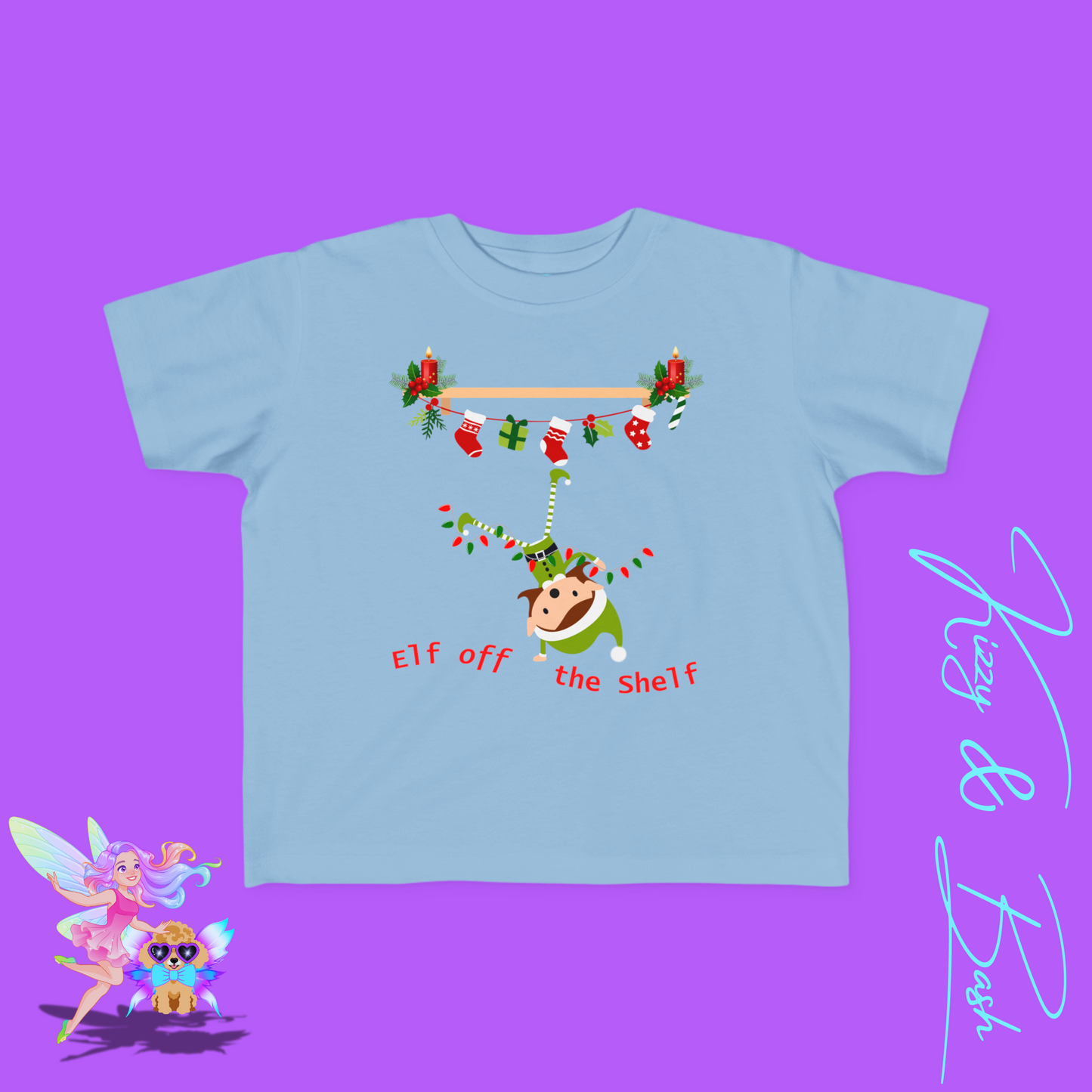 Christmas Elf Off the Shelf Shirt for Toddlers Perfect Elf Lover Gift Funny Holiday Graphic Tee Gift for Christmas Elf Fans Hilarious Holiday T-Shirt Funny Christmas Gift for Toddler's Fine Jersey Tee